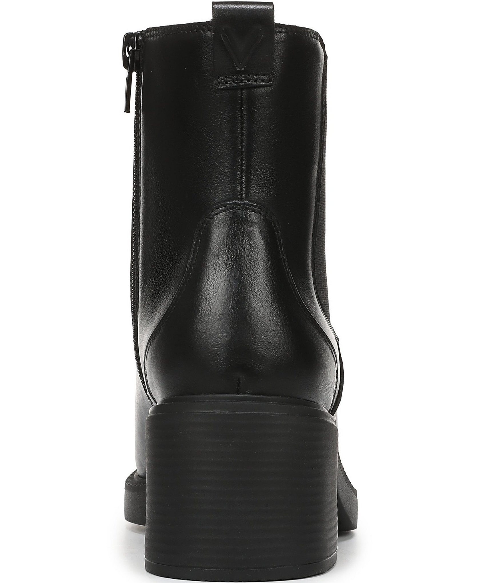 Vionic Tallulah Leather Block Heel Booties