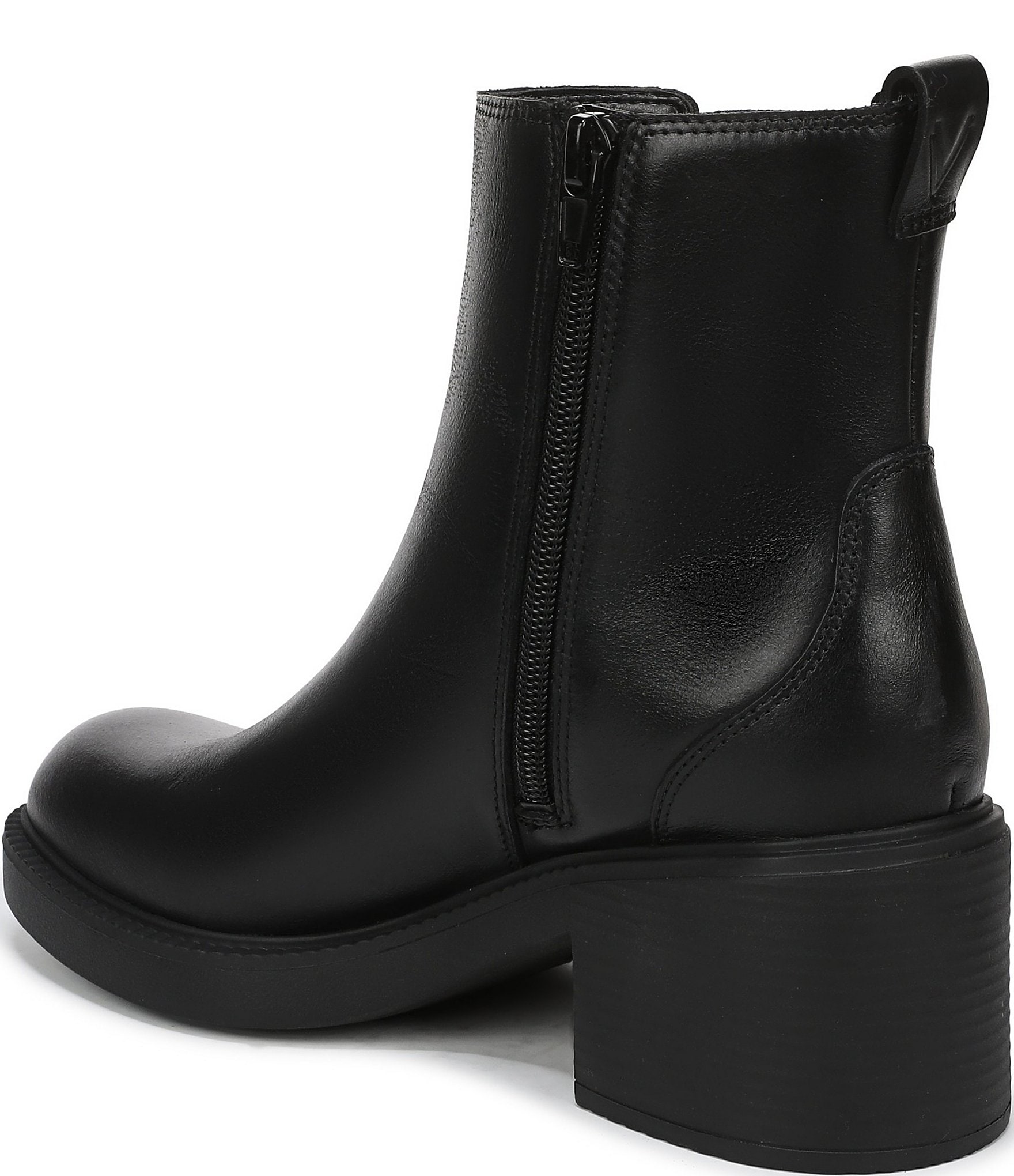 Vionic Tallulah Leather Block Heel Booties