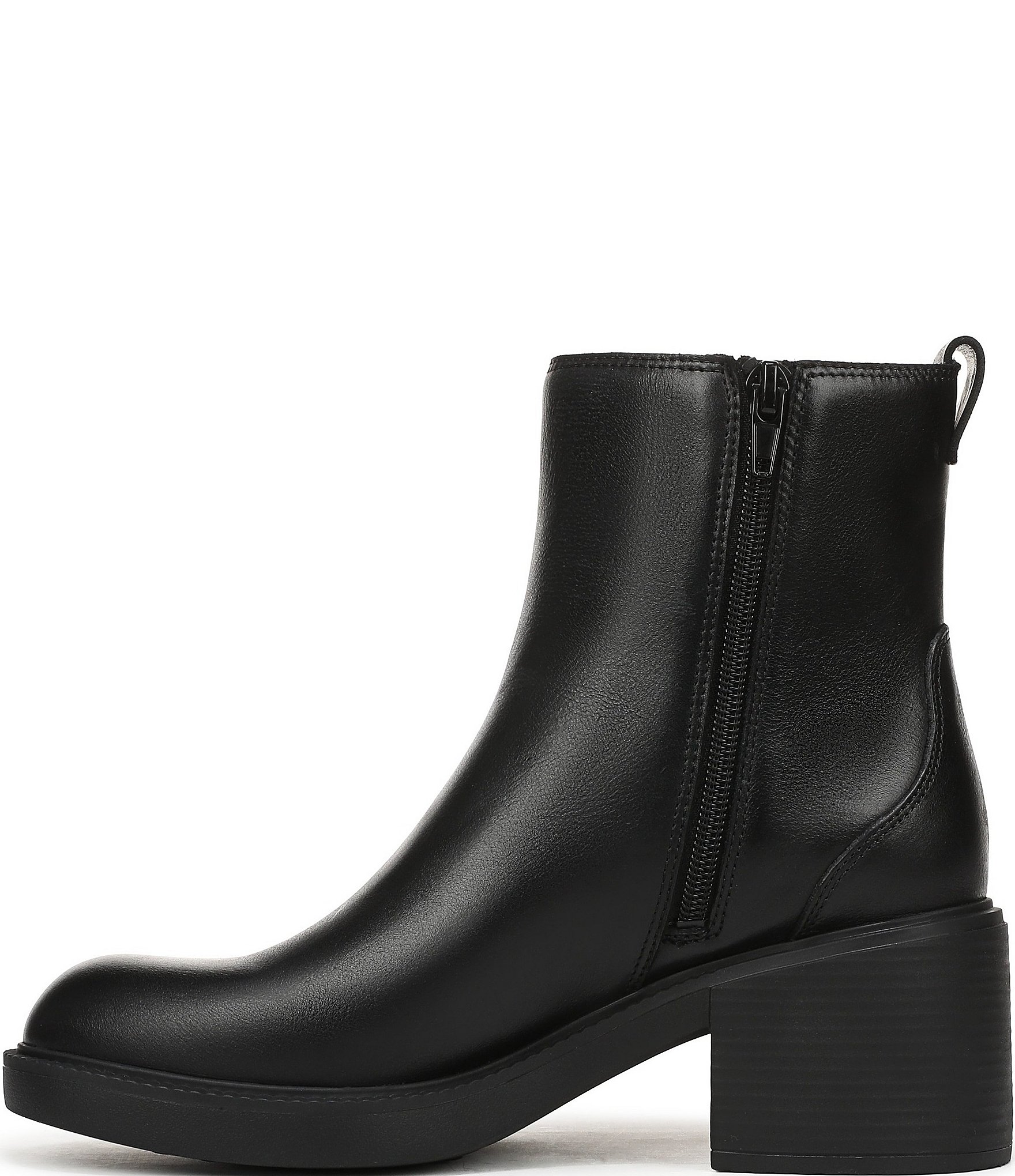 Vionic Tallulah Leather Block Heel Booties