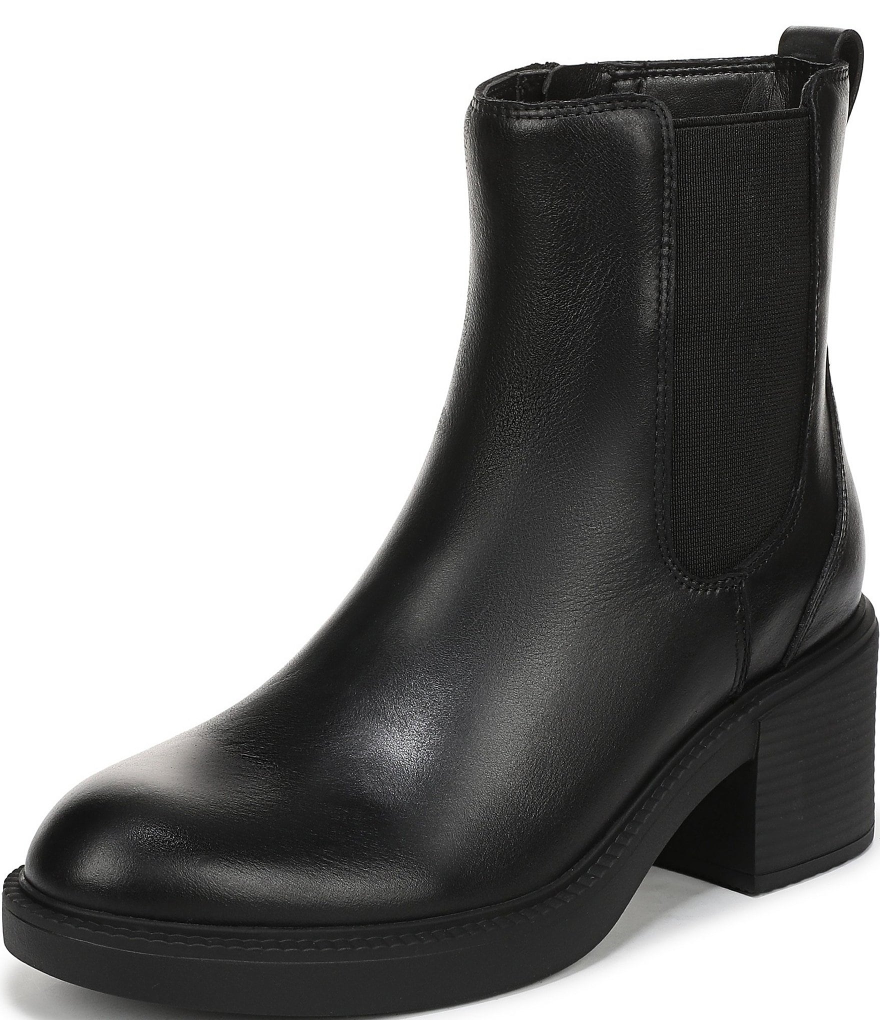 Vionic Tallulah Leather Block Heel Booties