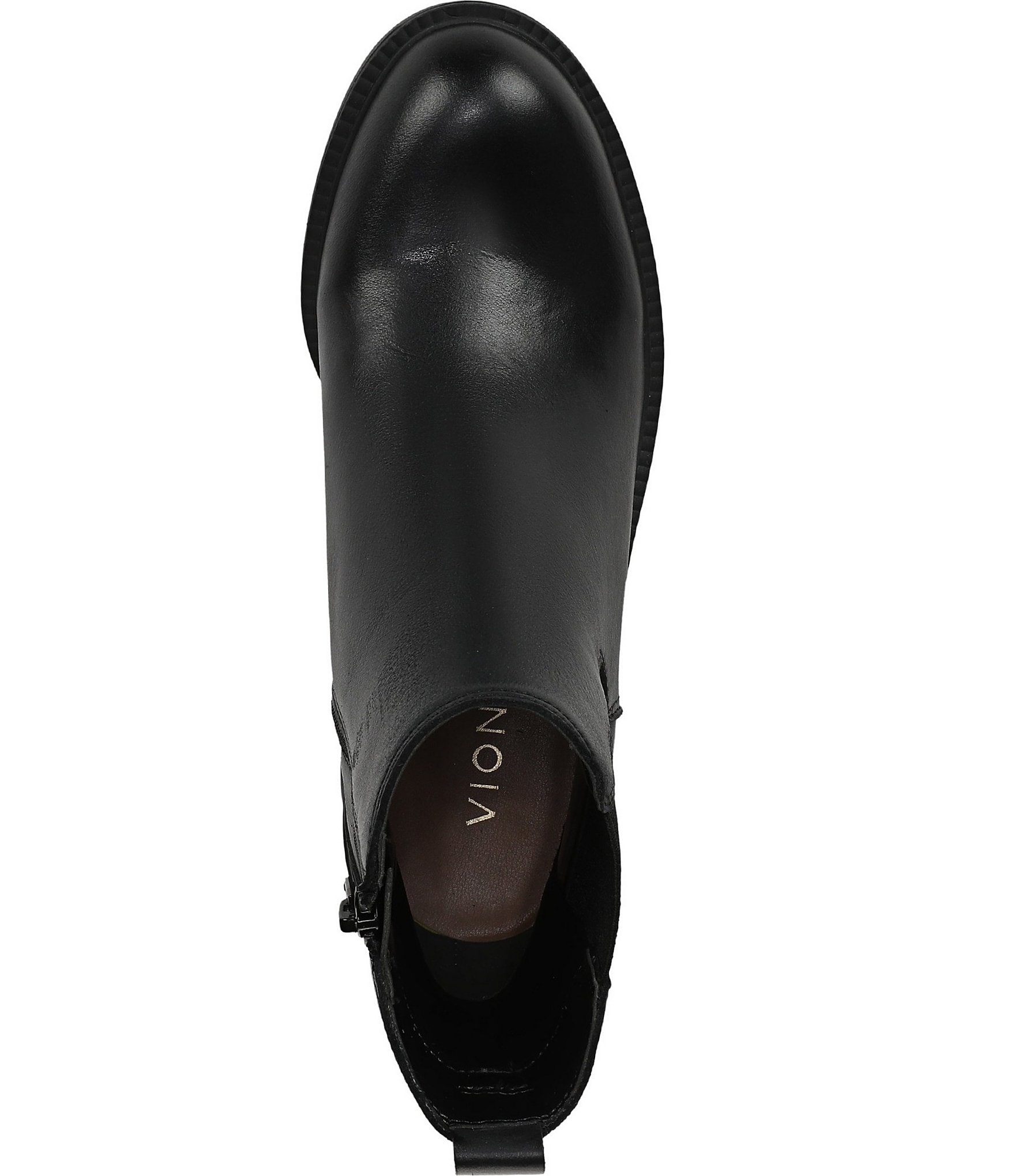 Vionic Tallulah Leather Block Heel Booties