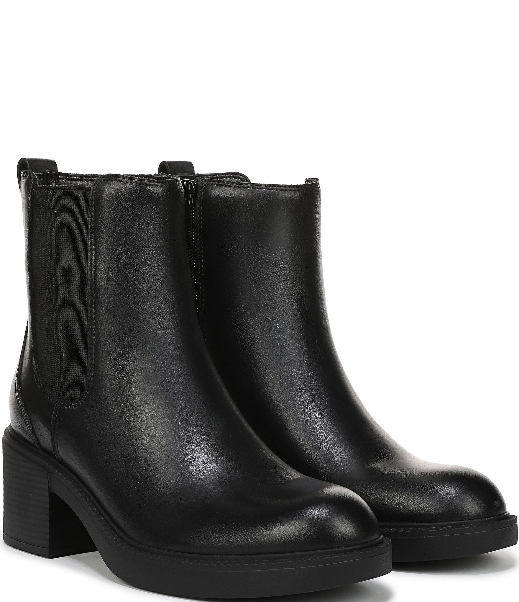 Vionic Tallulah Leather Block Heel Booties