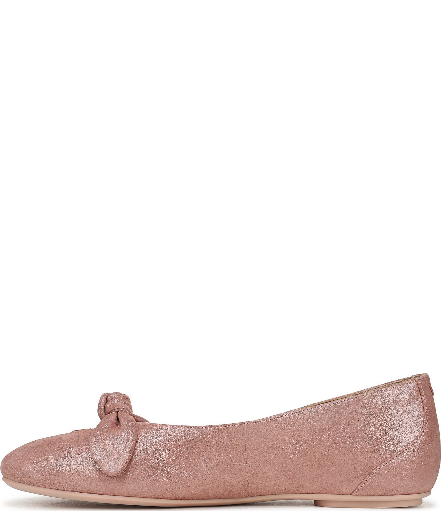 Vionic Tilly Leather Keyhole Bow Detail Ballet Flats