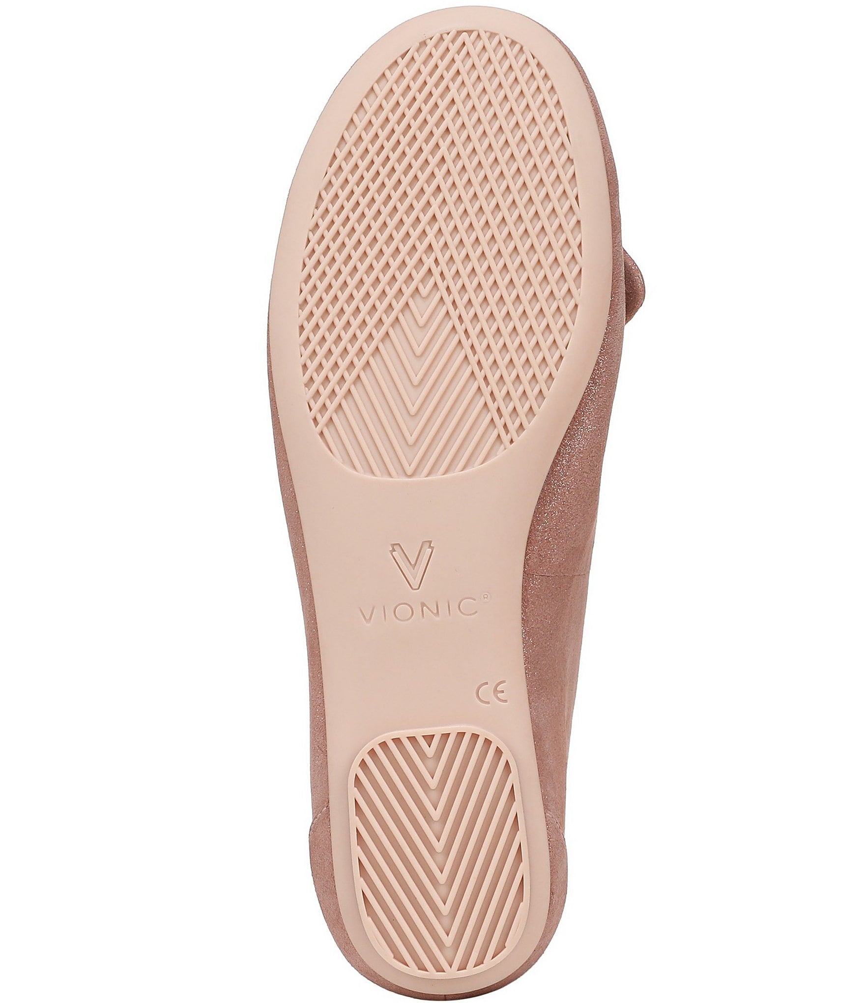 Vionic Tilly Leather Keyhole Bow Detail Ballet Flats