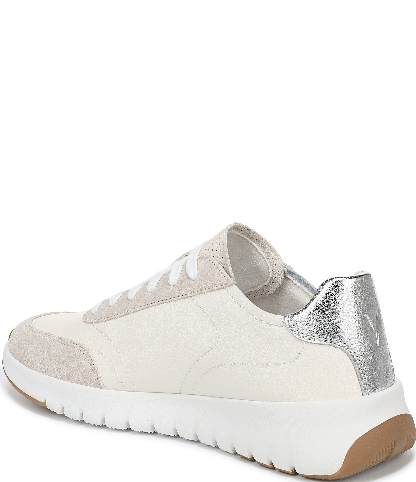Vionic Uptown Leather and Suede Platform Sneakers