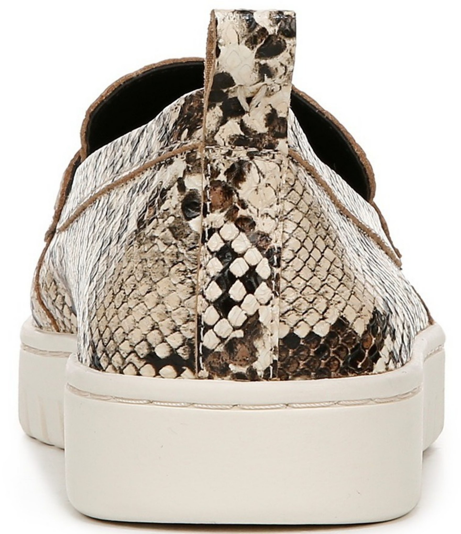 Vionic Uptown Snake Print Leather Packable Travel Penny Loafers