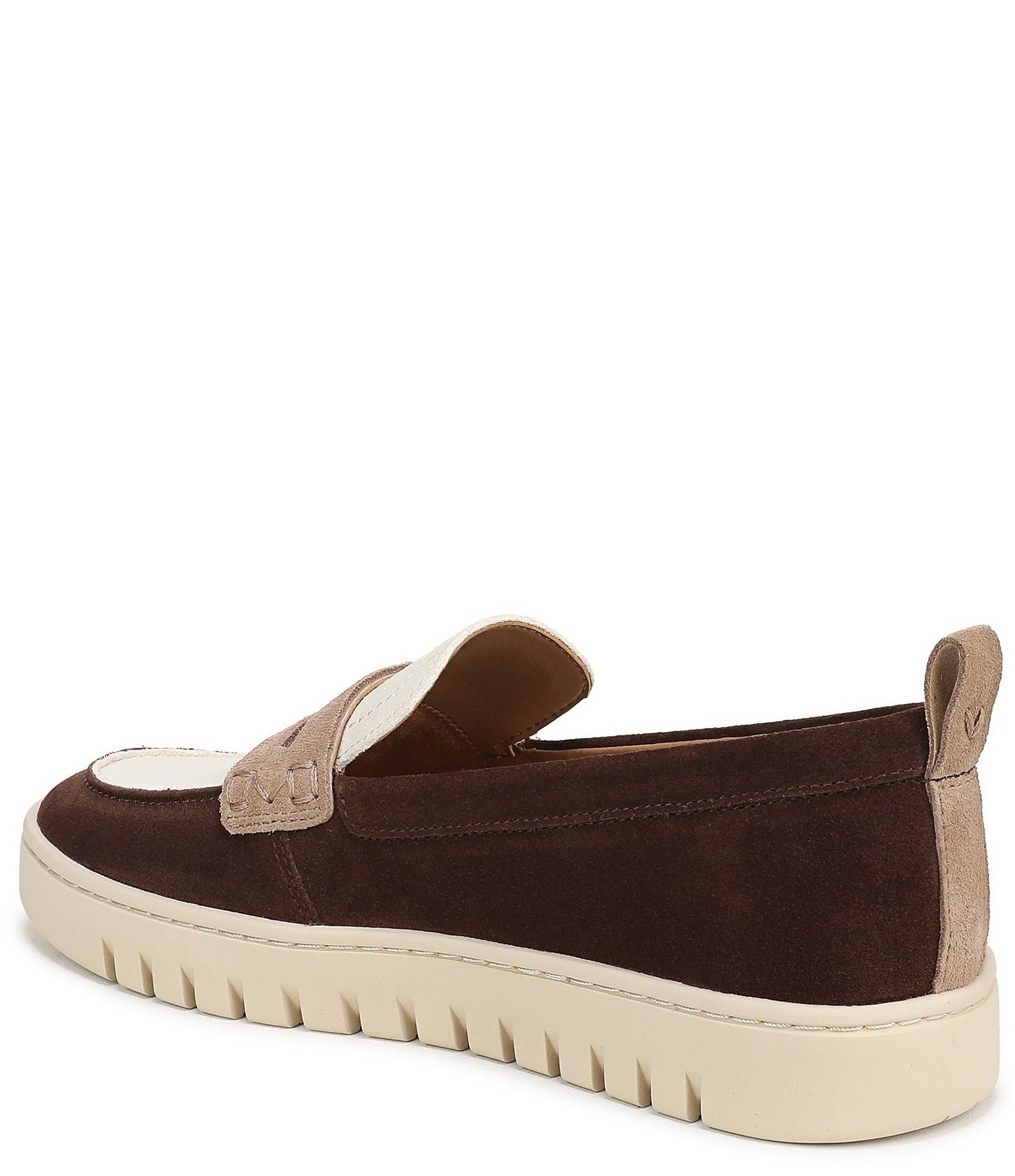 Vionic Uptown Suede and Leather Packable Penny Loafers