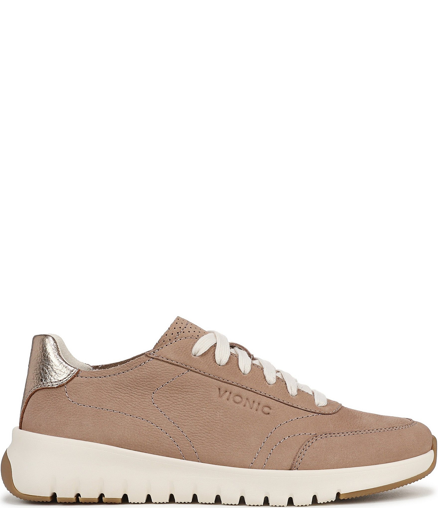 Vionic Uptown Suede and Leather Platform Sneakers
