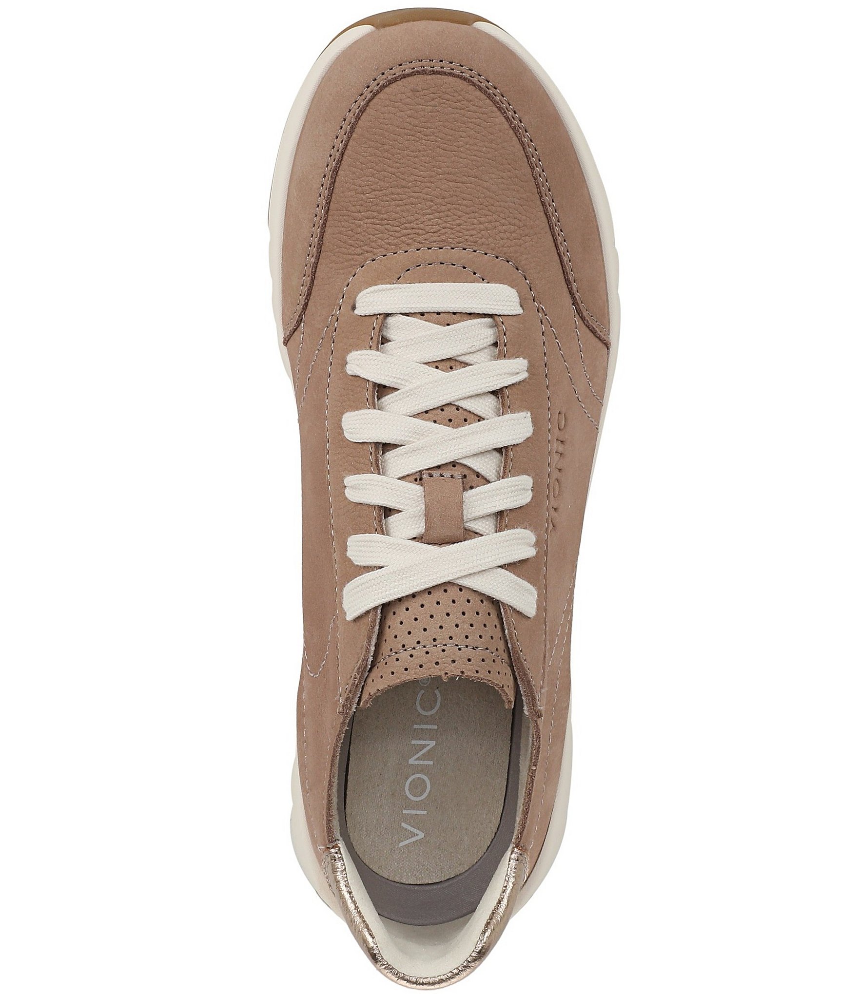 Vionic Uptown Suede and Leather Platform Sneakers