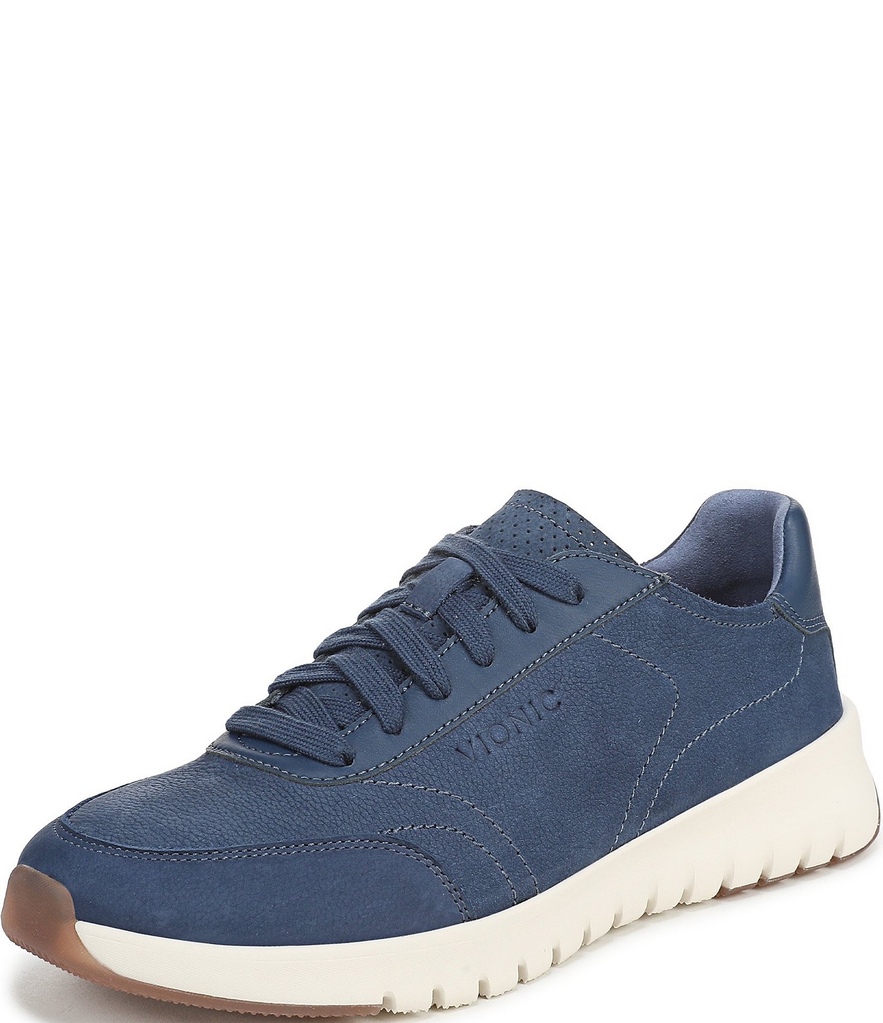 Vionic Uptown Suede and Leather Platform Sneakers