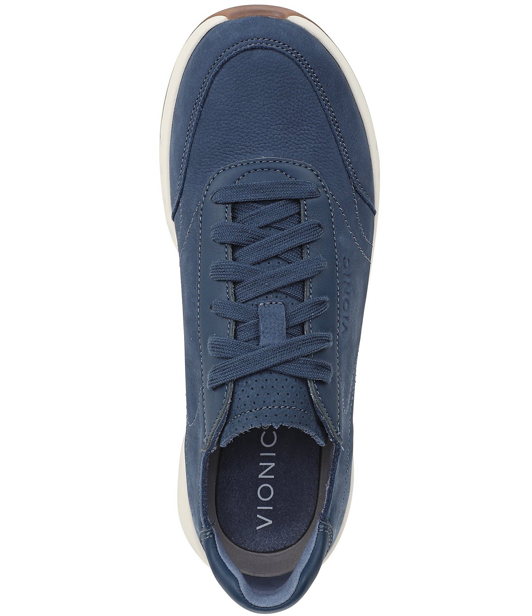 Vionic Uptown Suede and Leather Platform Sneakers