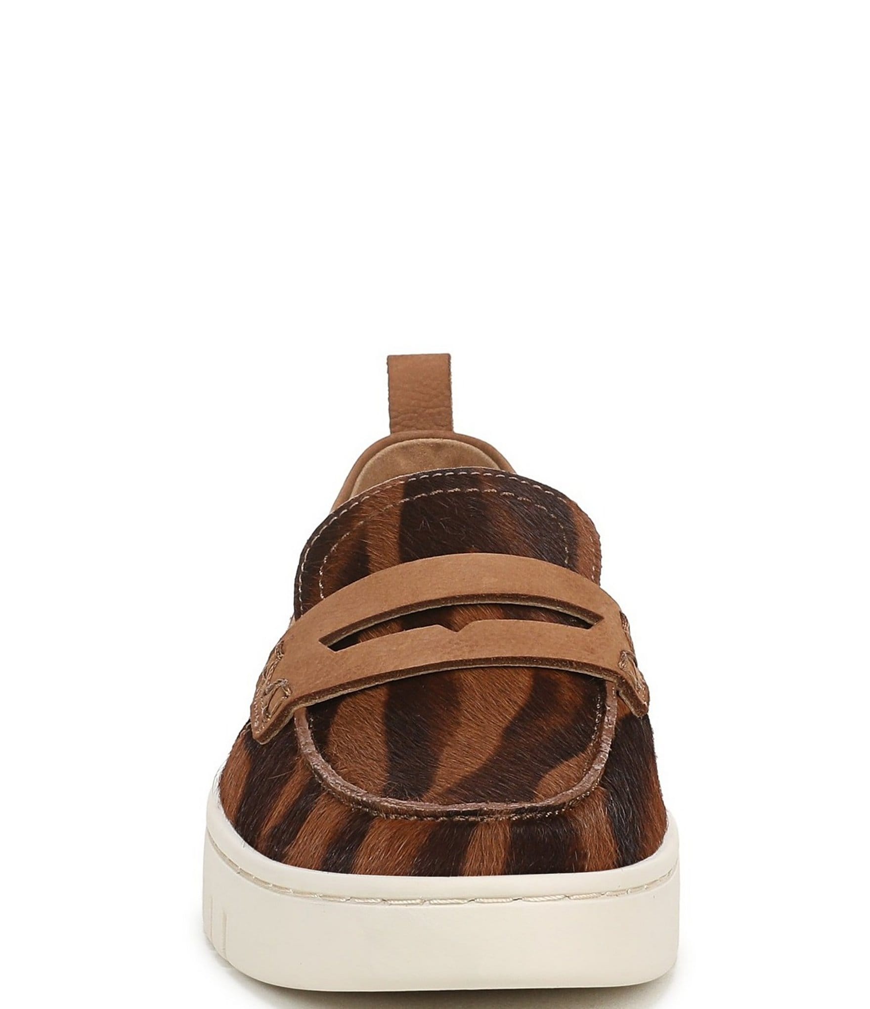 Vionic Uptown Tiger Print Calf Hair Packable Penny Loafers