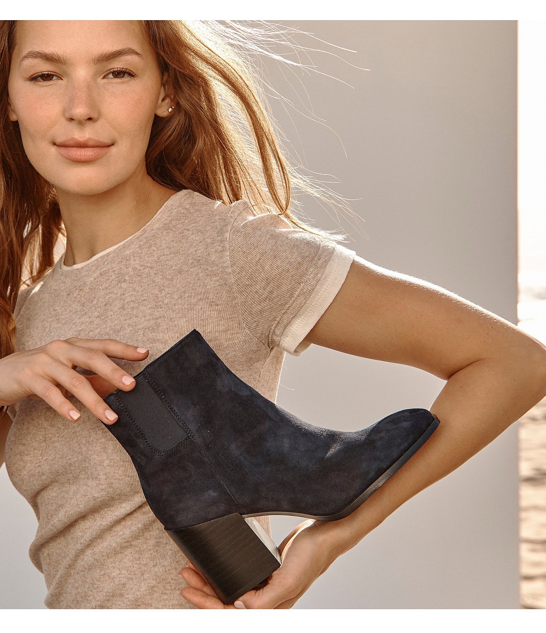 Vionic Vynn Suede Dress Ankle Booties