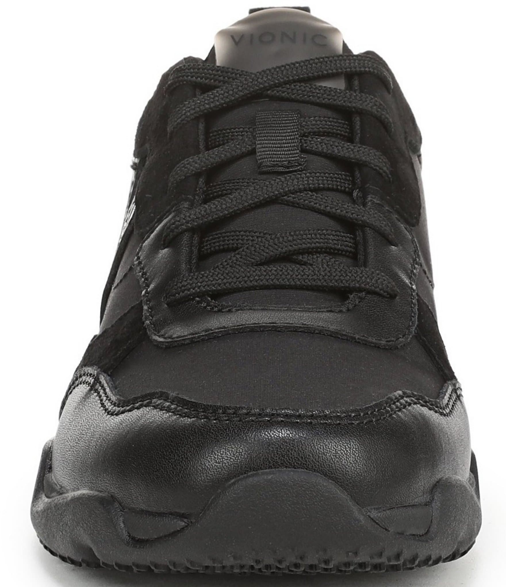 Vionic Walk Slim Glide Sleek Leather Lace Up Sneakers