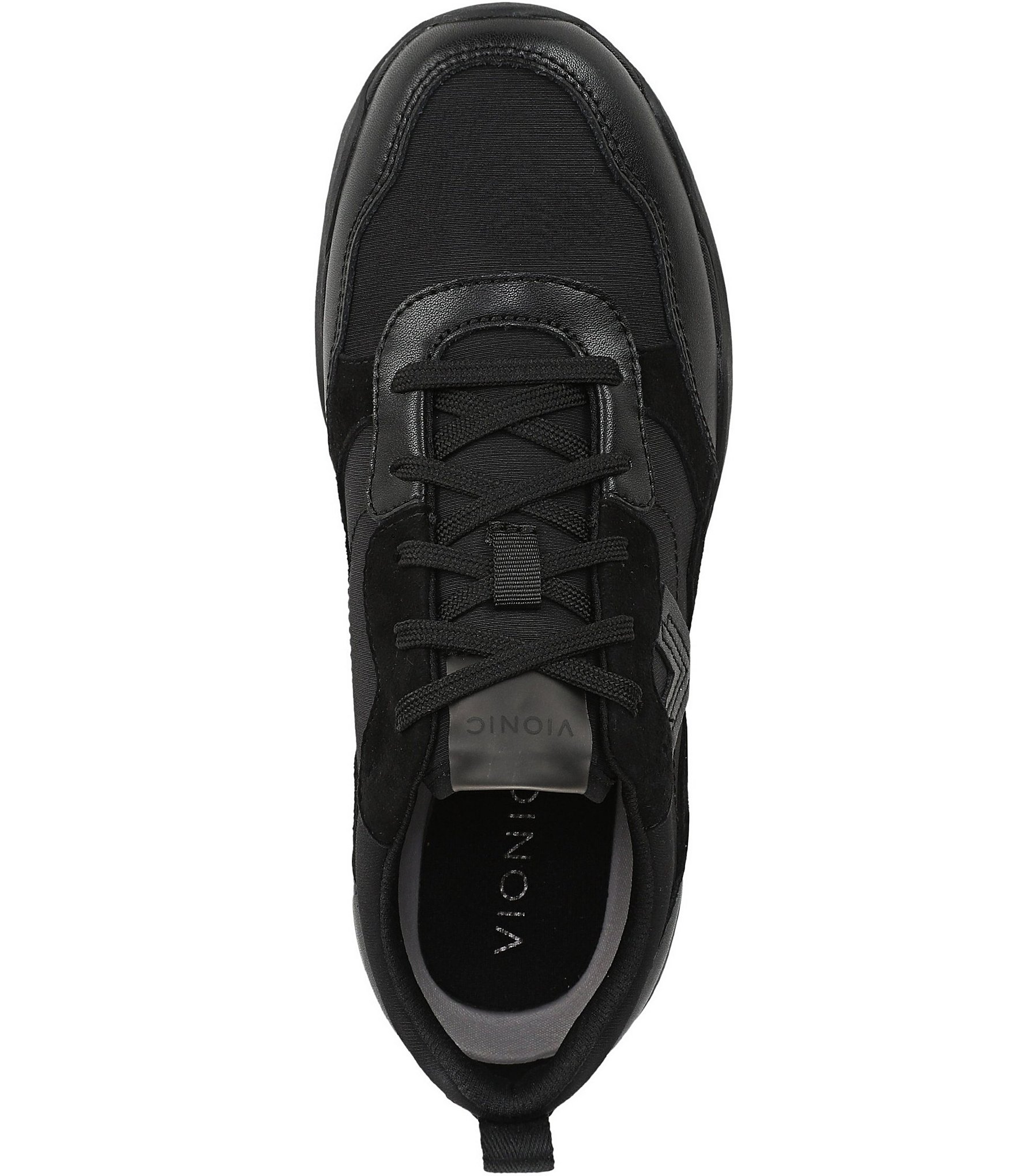 Vionic Walk Slim Glide Sleek Leather Lace Up Sneakers