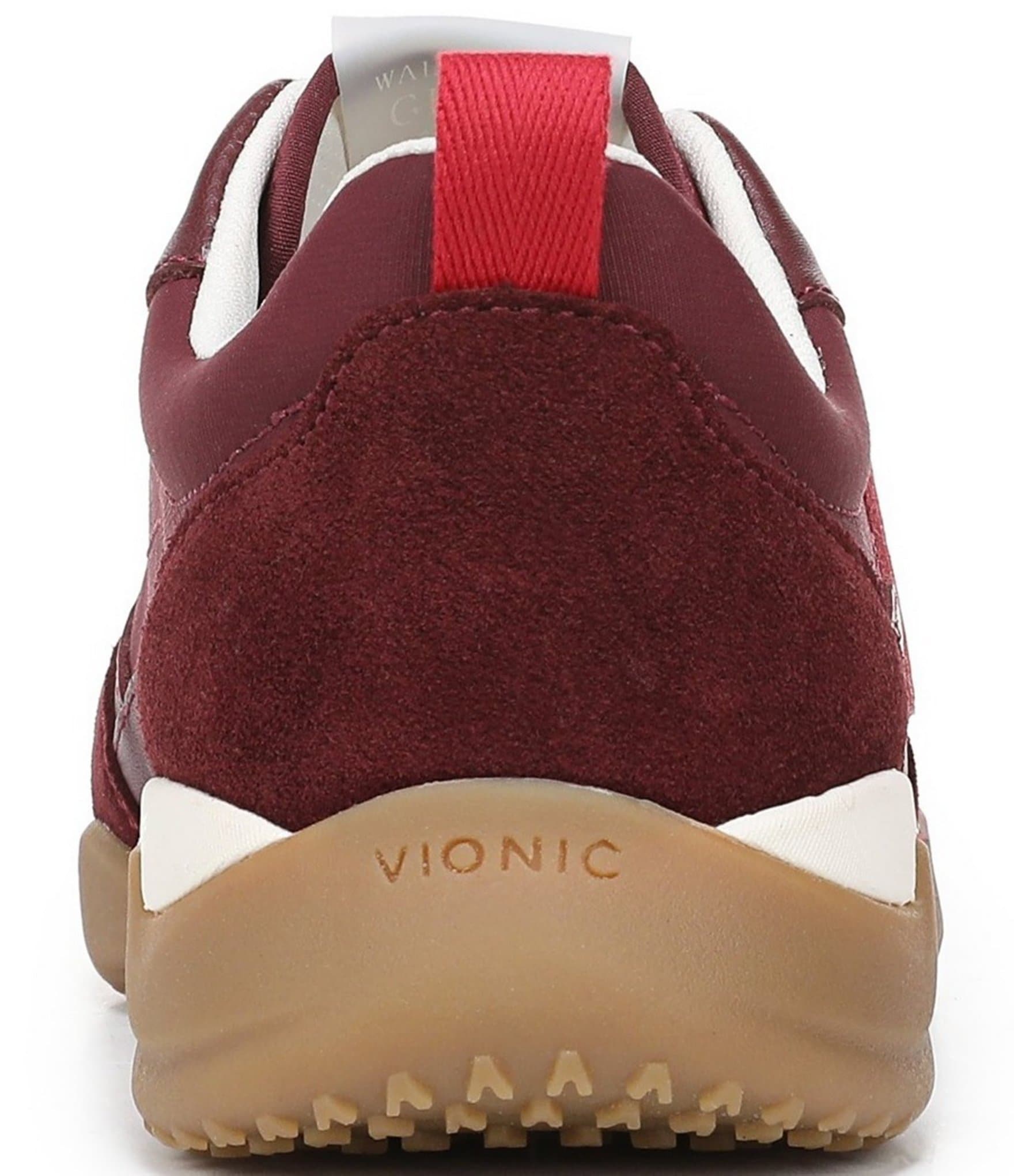 Vionic Walk Slim Glide Sleek Leather Lace Up Sneakers