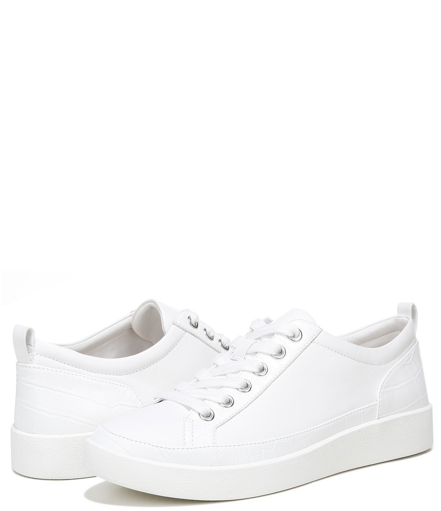 Vionic Winny Leather Detail Lace-Up Sneakers