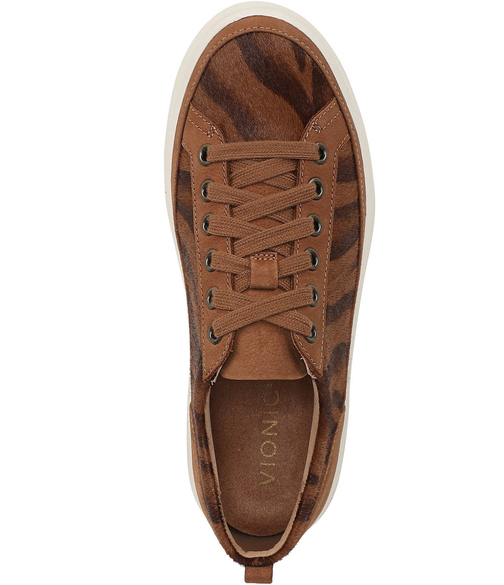 Vionic Winny Printed Calf Hair Lace Up Sneakers