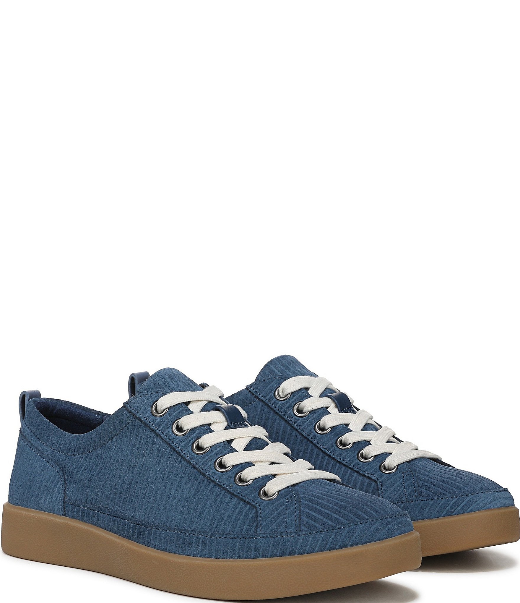 Vionic Winny Textured Suede Gum Sole Lace Up Sneakers