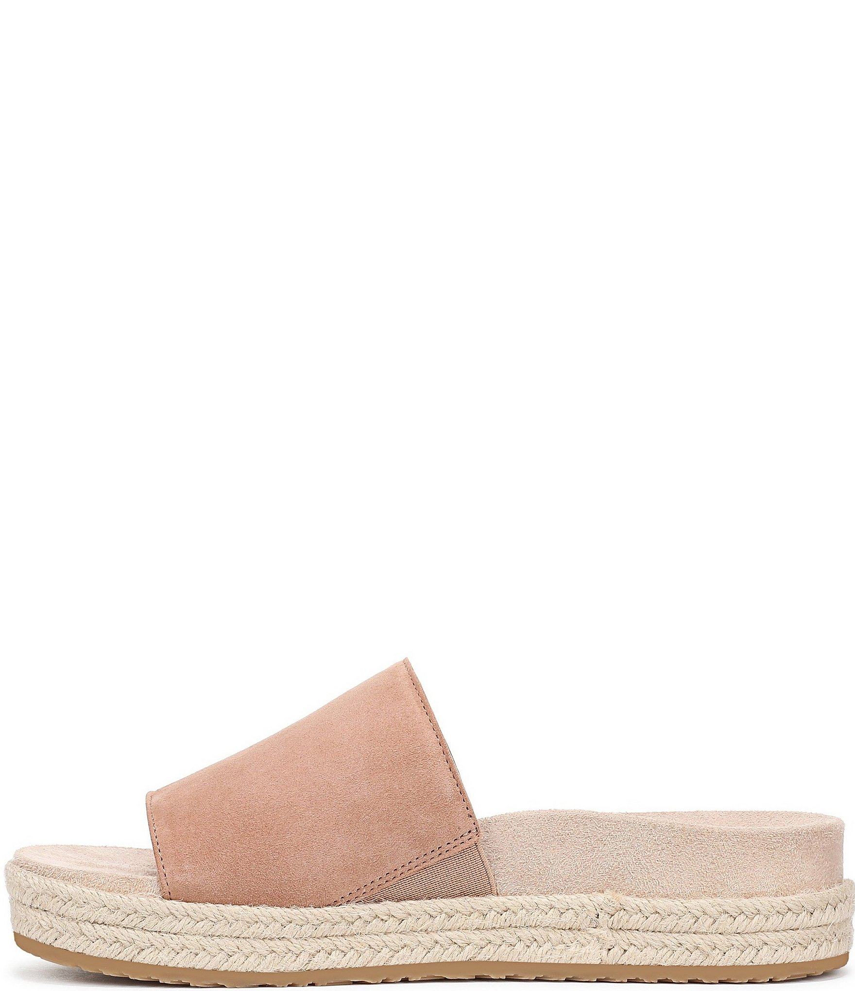 Vionic Yasmina Suede Platform Espadrille Slide Sandals