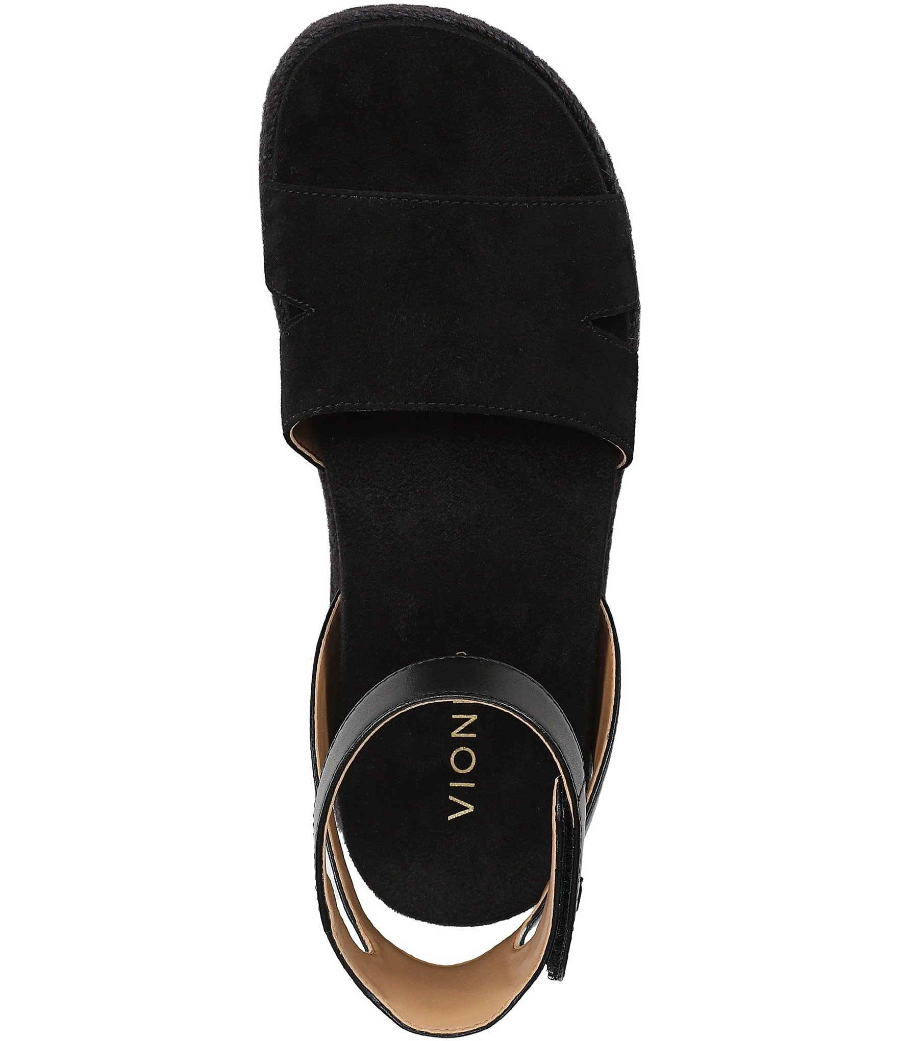 Vionic Yucca Suede Ankle Wrap Platform Espadrille Sandals