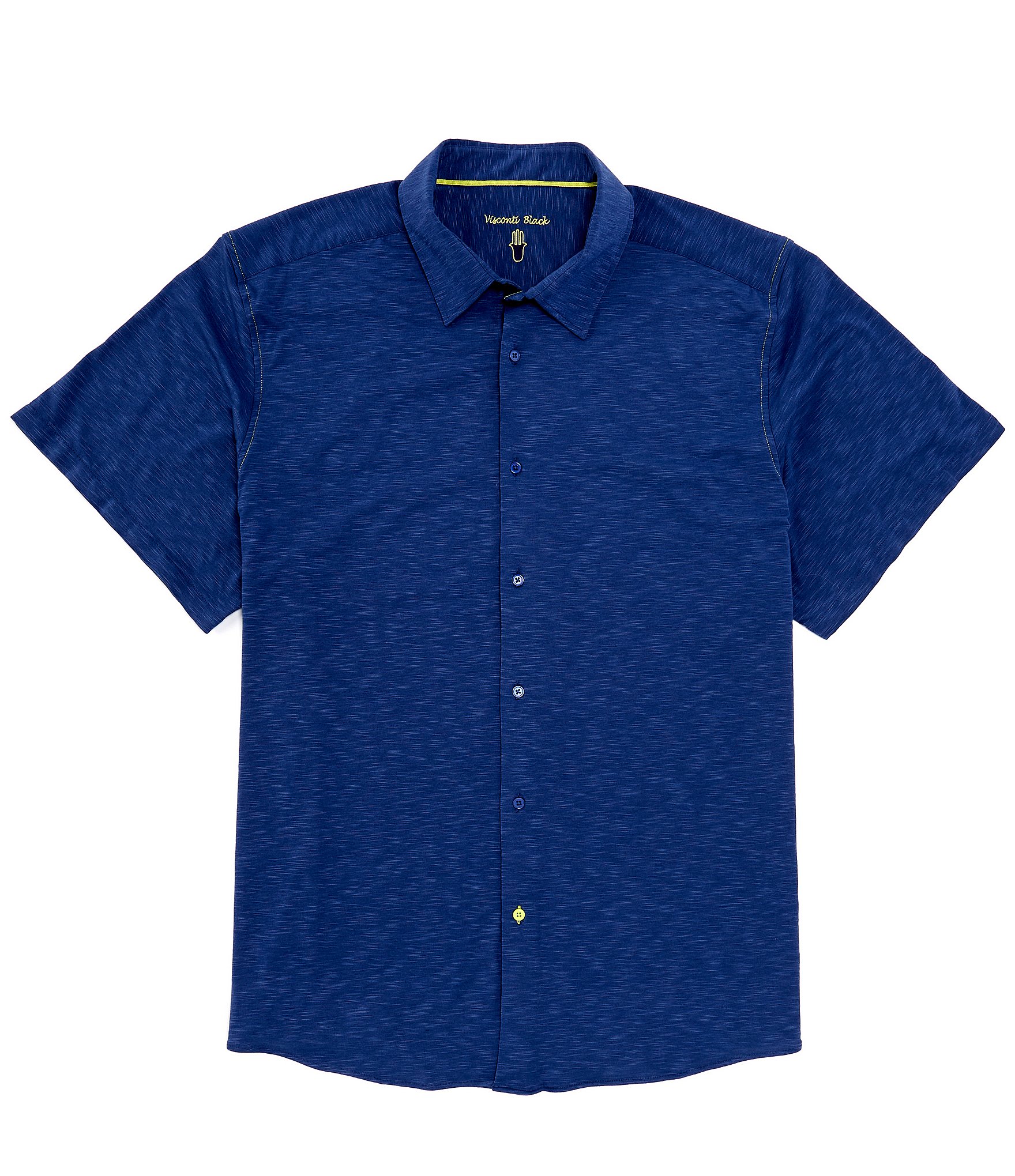 Visconti Big & Tall Modern-Fit Textured Short-Sleeve Woven Shirt