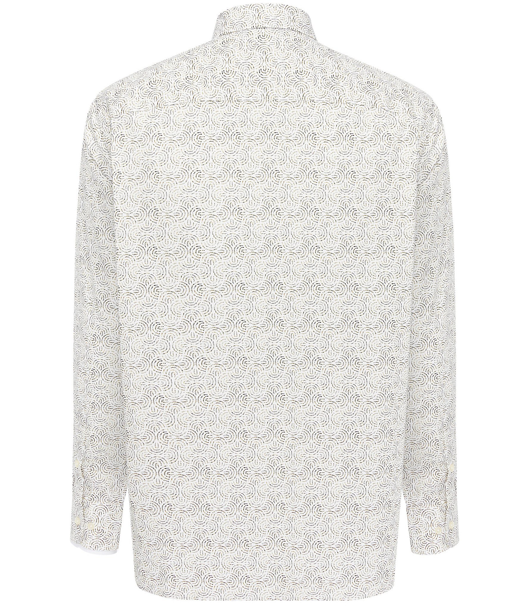 Visconti Big & Tall Swirl Print Stretch Long Sleeve Woven Shirt
