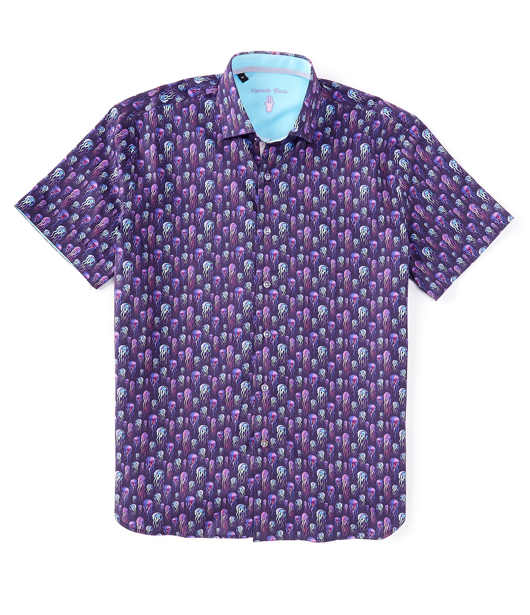 Visconti Jellyfish Print Short Sleeve Woven Shirt | Dillard's