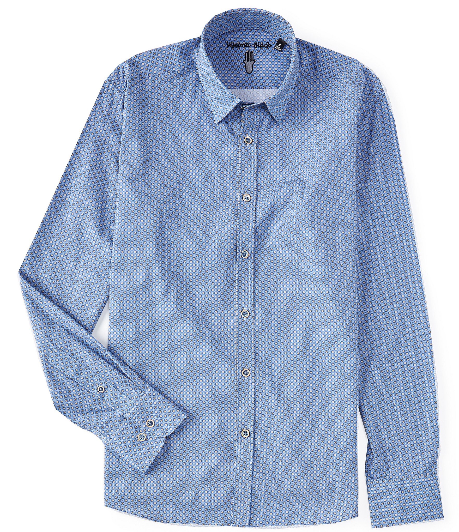 Visconti Repeat Long-Sleeve Woven Shirt | Dillard's