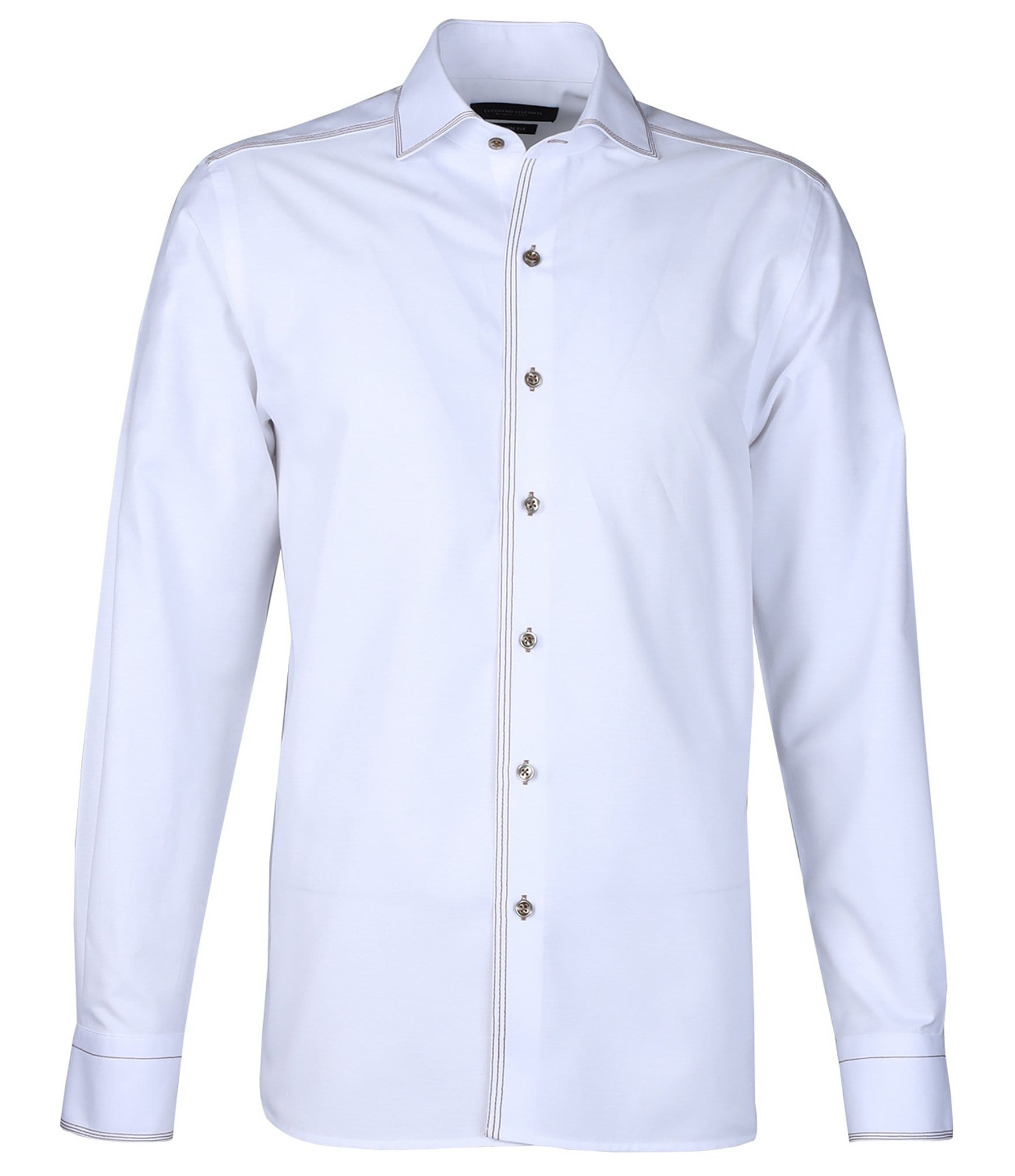 Visconti Solid Long Sleeve Woven Shirt