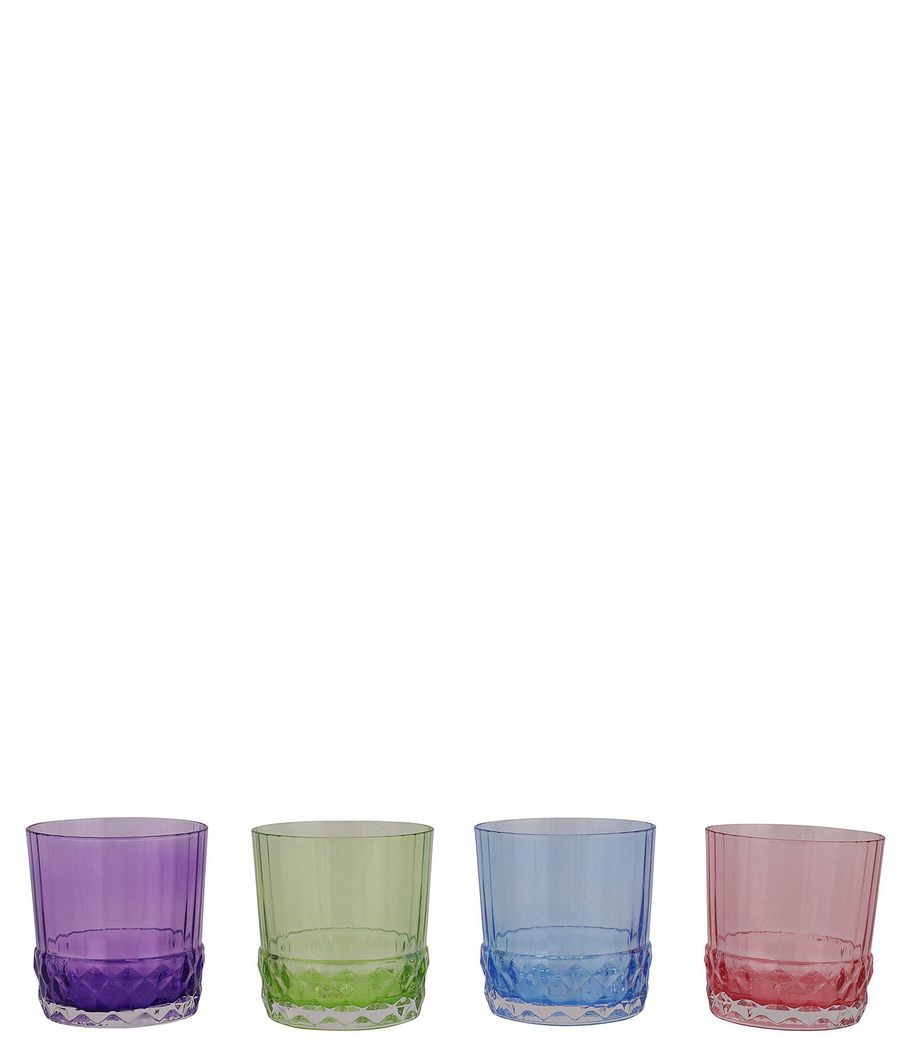 Vietri Deco Assorted Short Tumblers - Set of 4