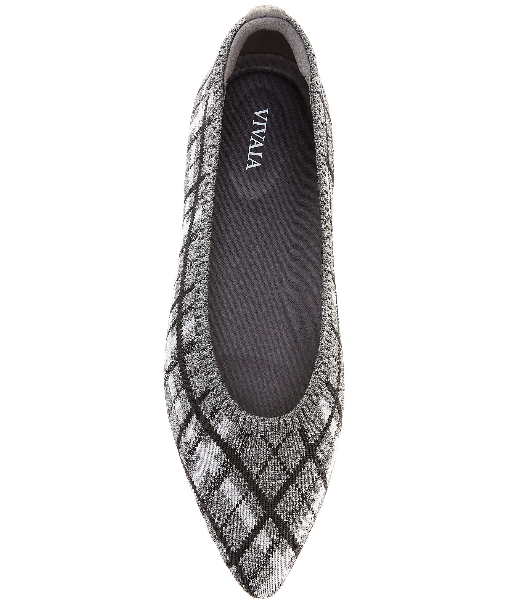 VIVAIA Aria 5.0 Plaid Stretch Knit Point Toe Flats
