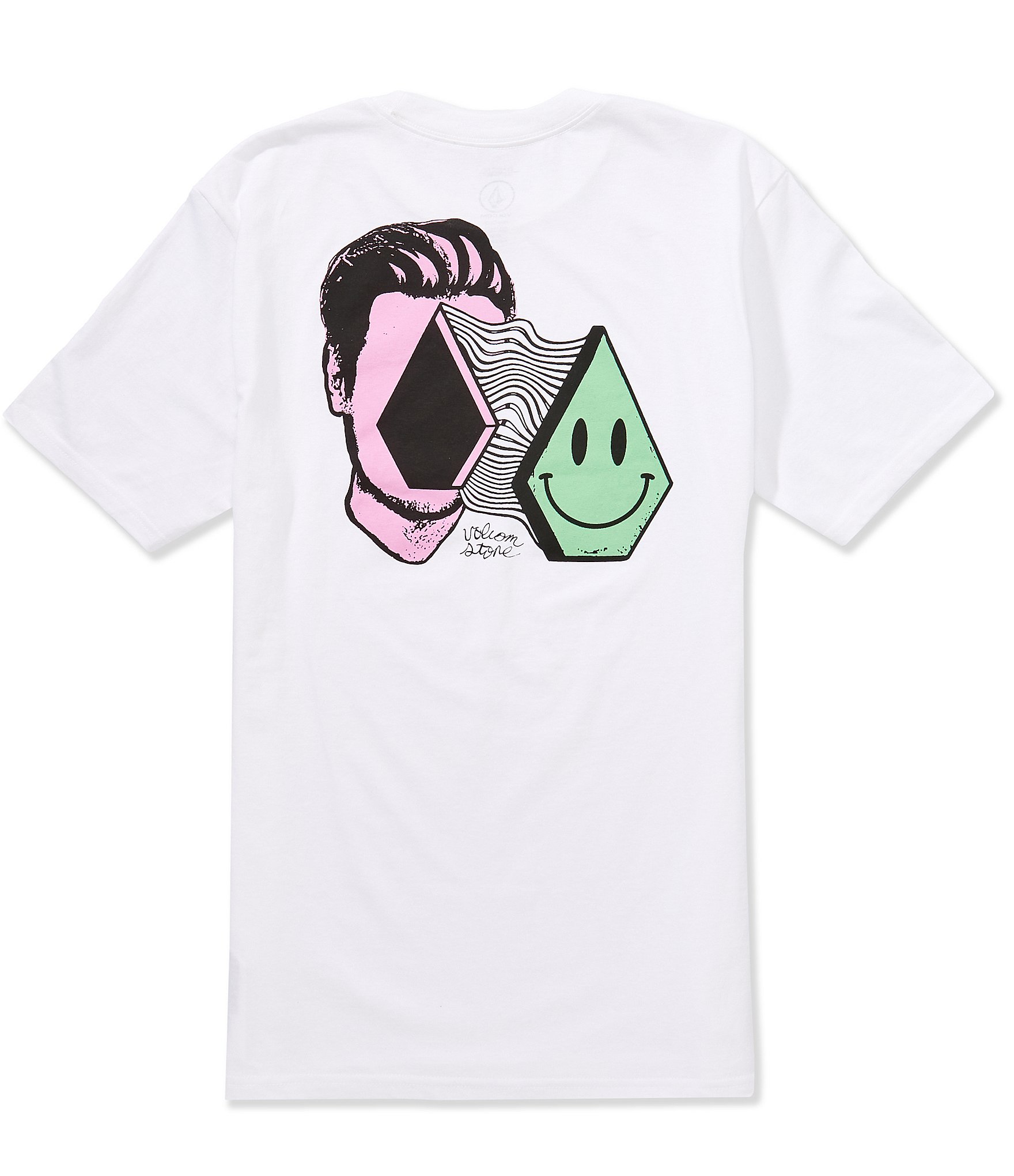 T-shirt Homme Volcom – Manches Courtes – Blanc – Taille S – Coton / Polyester
