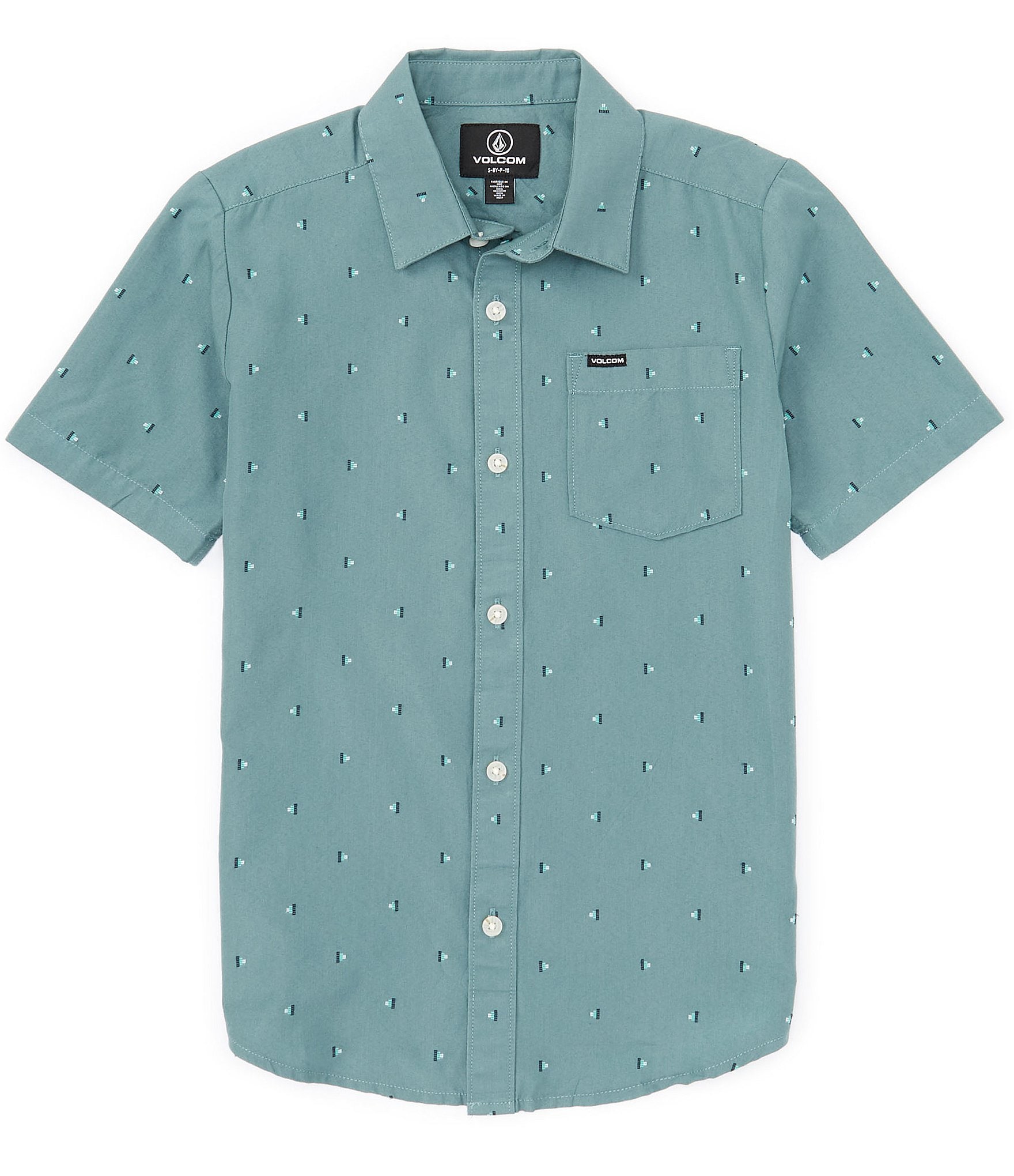 Volcom Big Boys 8-20 Short Sleeve Mistere Button-Up Shirt | Dillard's