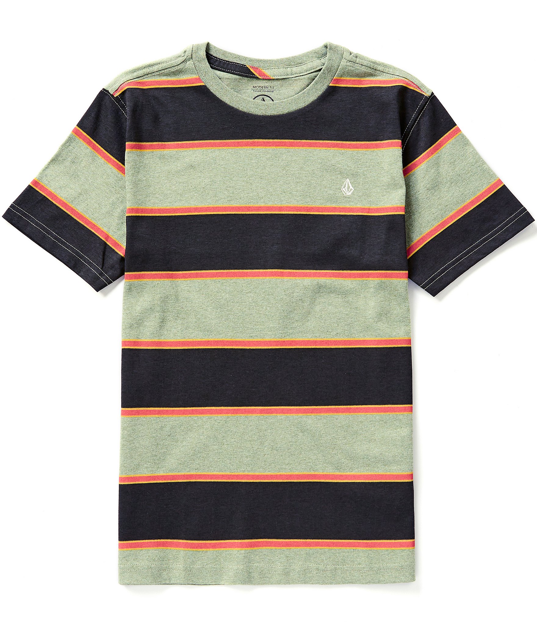 Volcom Big Boys 8-20 Short Sleeve Bandstone Striped T-Shirt | Dillard's