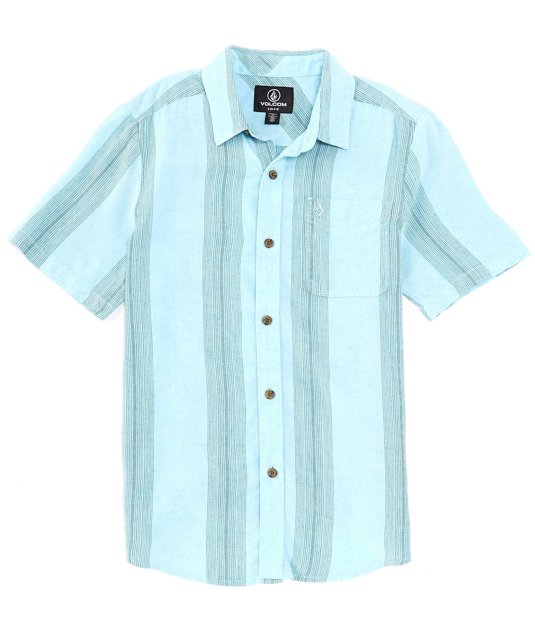 Volcom Big Boys 8-20 Short Sleeve Flaxstone Shirt