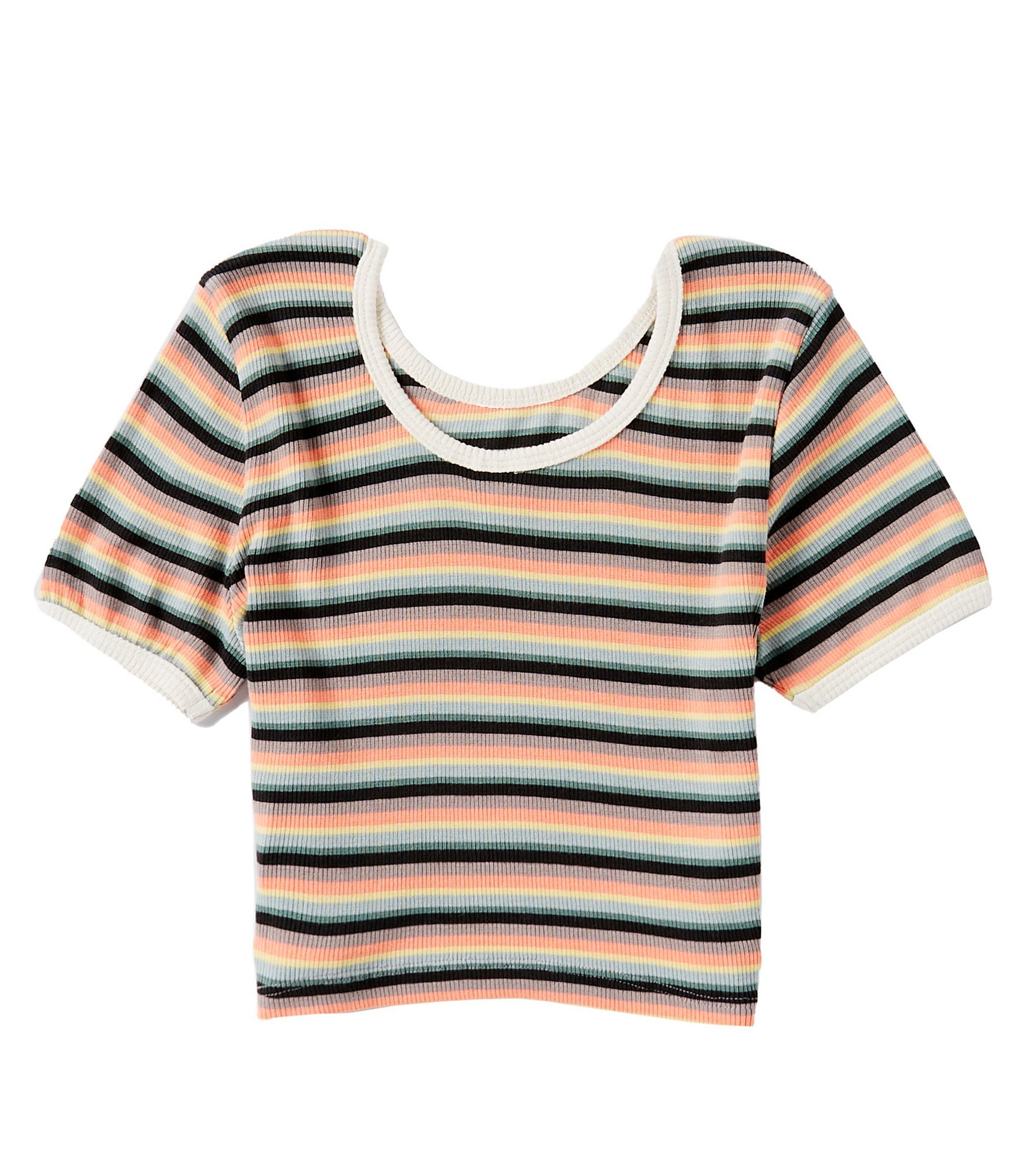 Volcom Big Girls 7-16 Short Sleeve Lil Knit Stripe T-Shirt