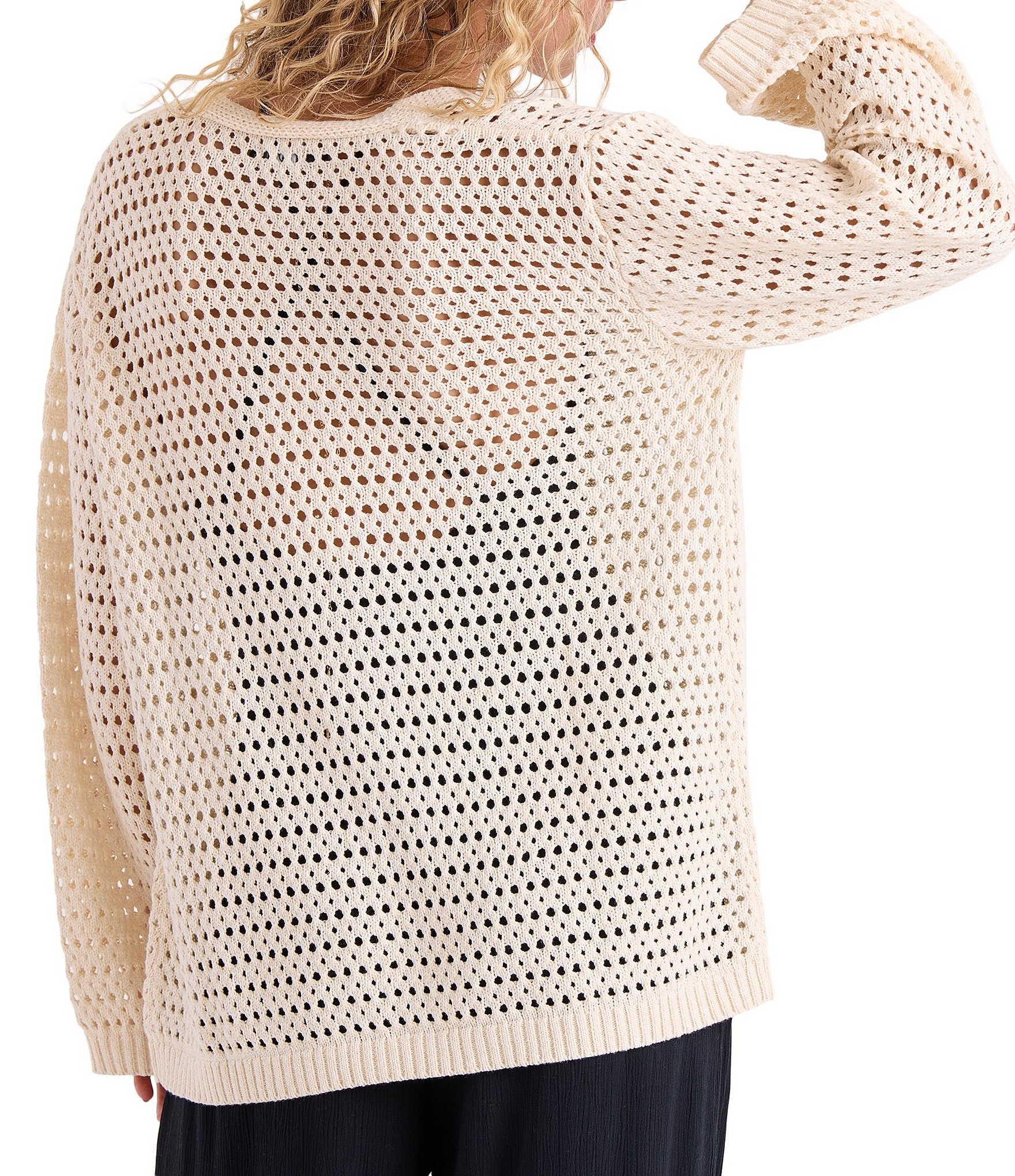 Volcom Go Go Tie Front Open Knit Cardigan