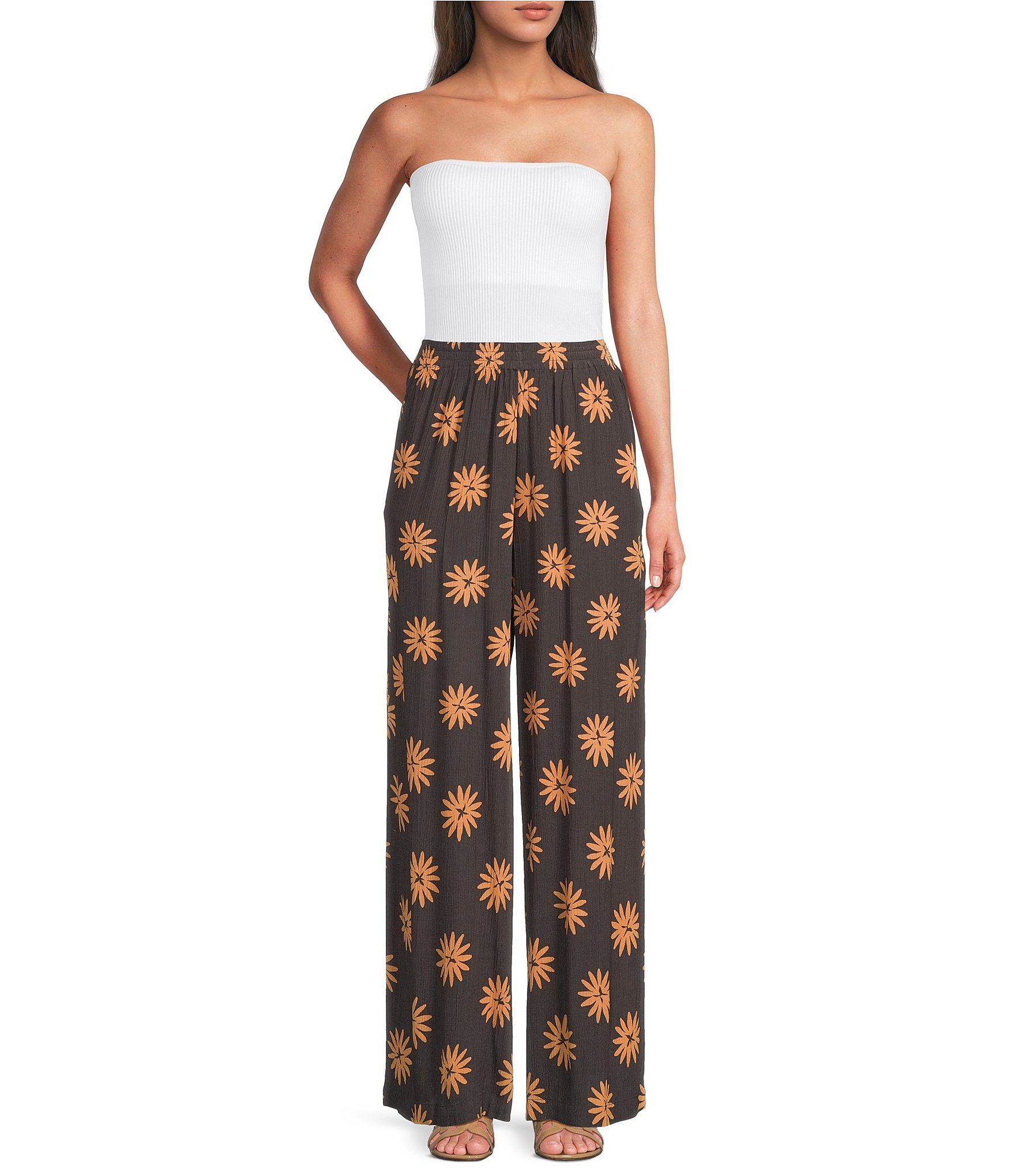 Volcom Midnight Ramble Printed Wide Leg Pants