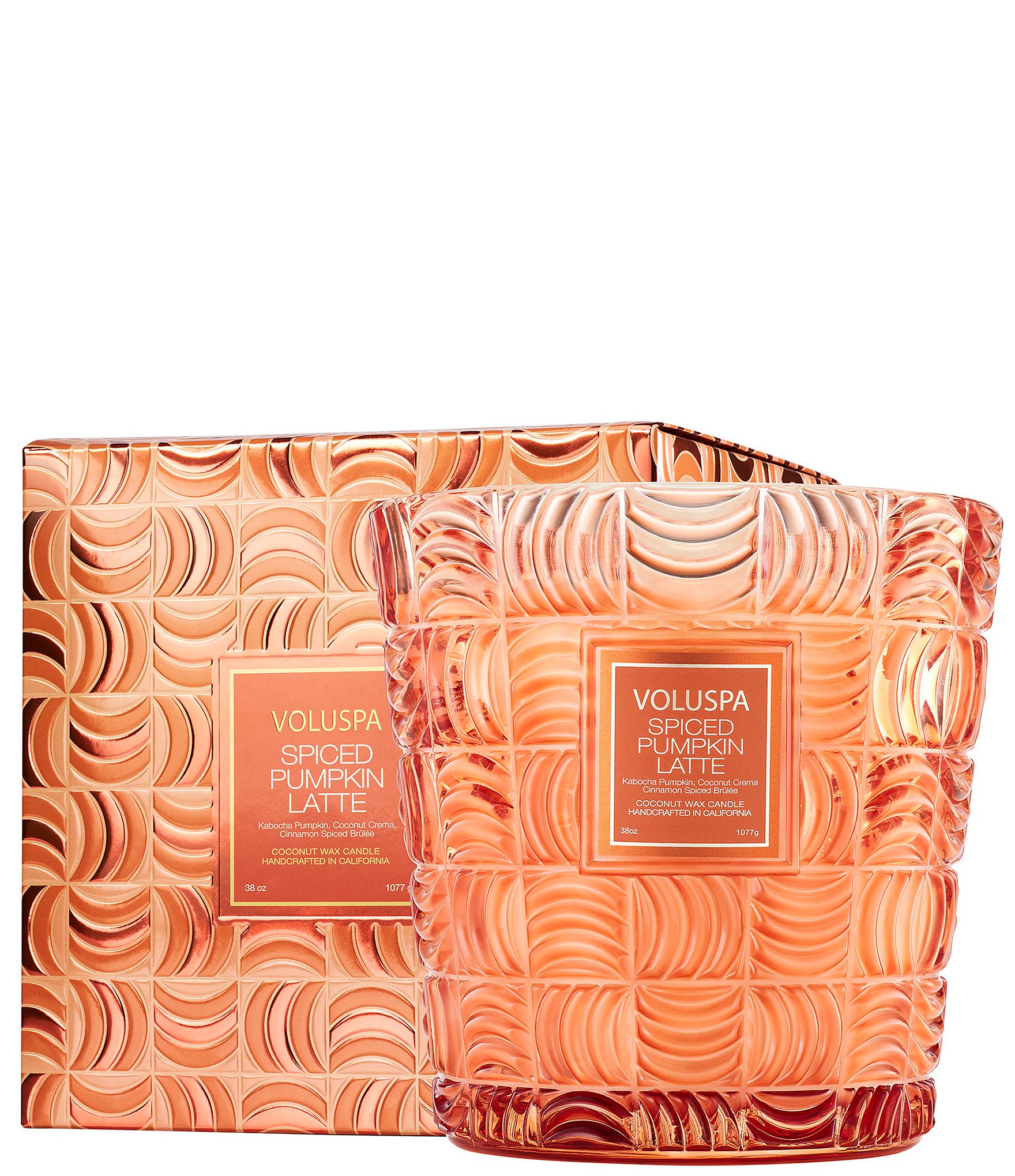 Voluspa Capsule Collection Spiced Pumpkin Latte 3-Wick Hearth Candle