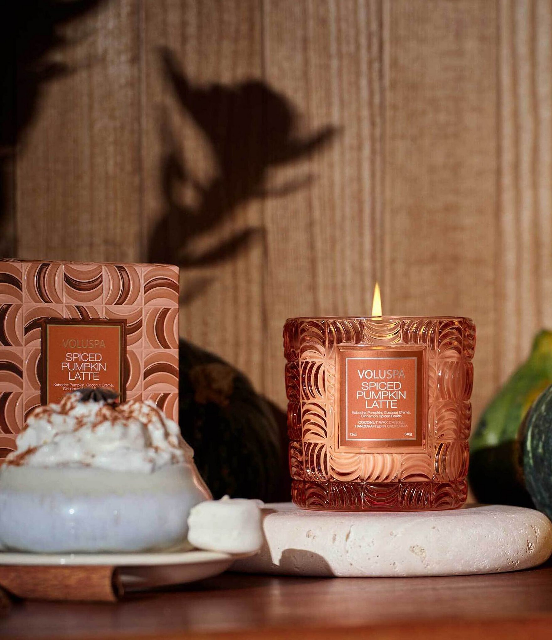 Voluspa Capsule Collection Spiced Pumpkin Latte Luxe Classic Candle, 12 oz.