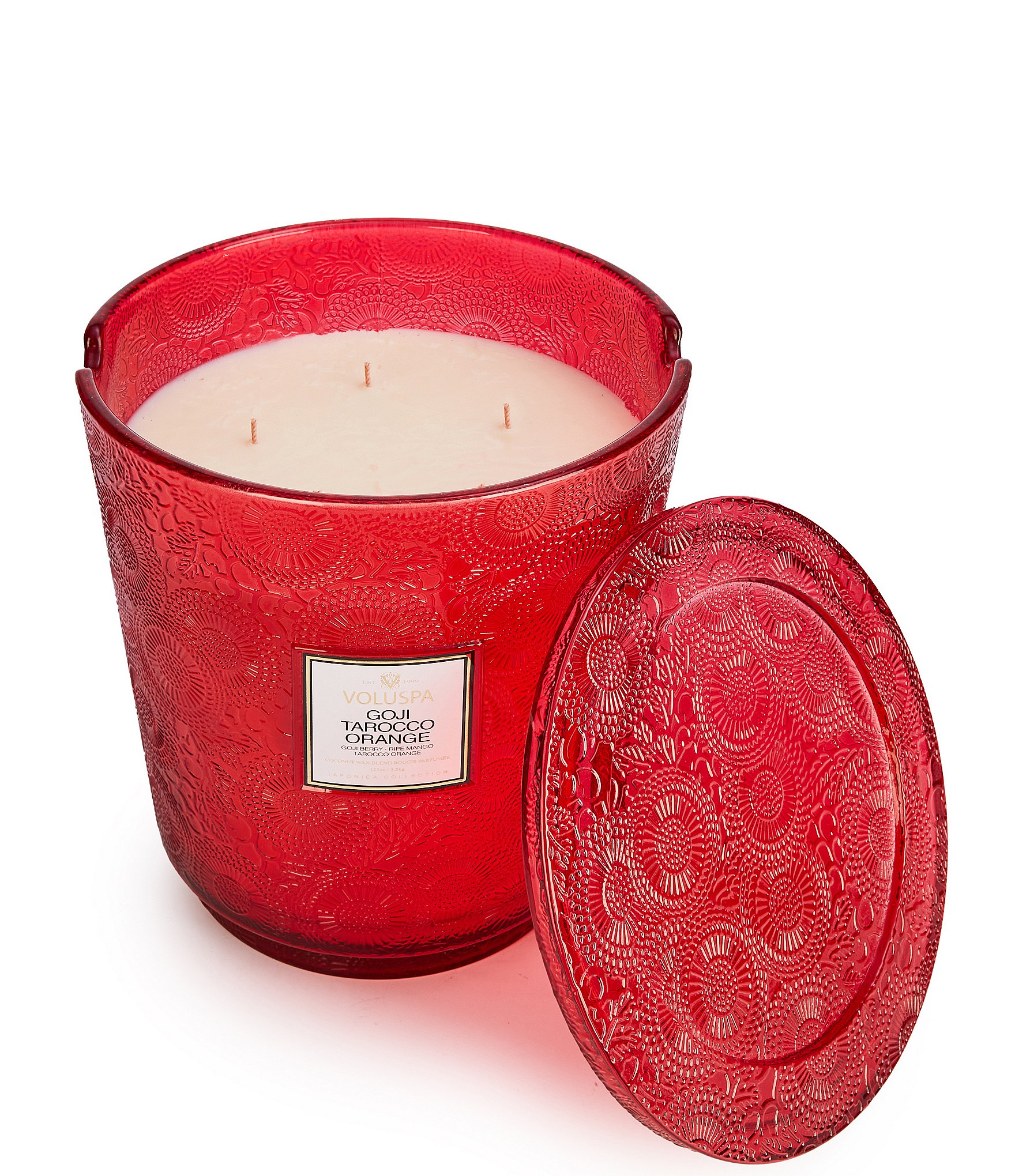 Voluspa Goji Tarocco Orange 5 Wick Hearth Candle with Lid