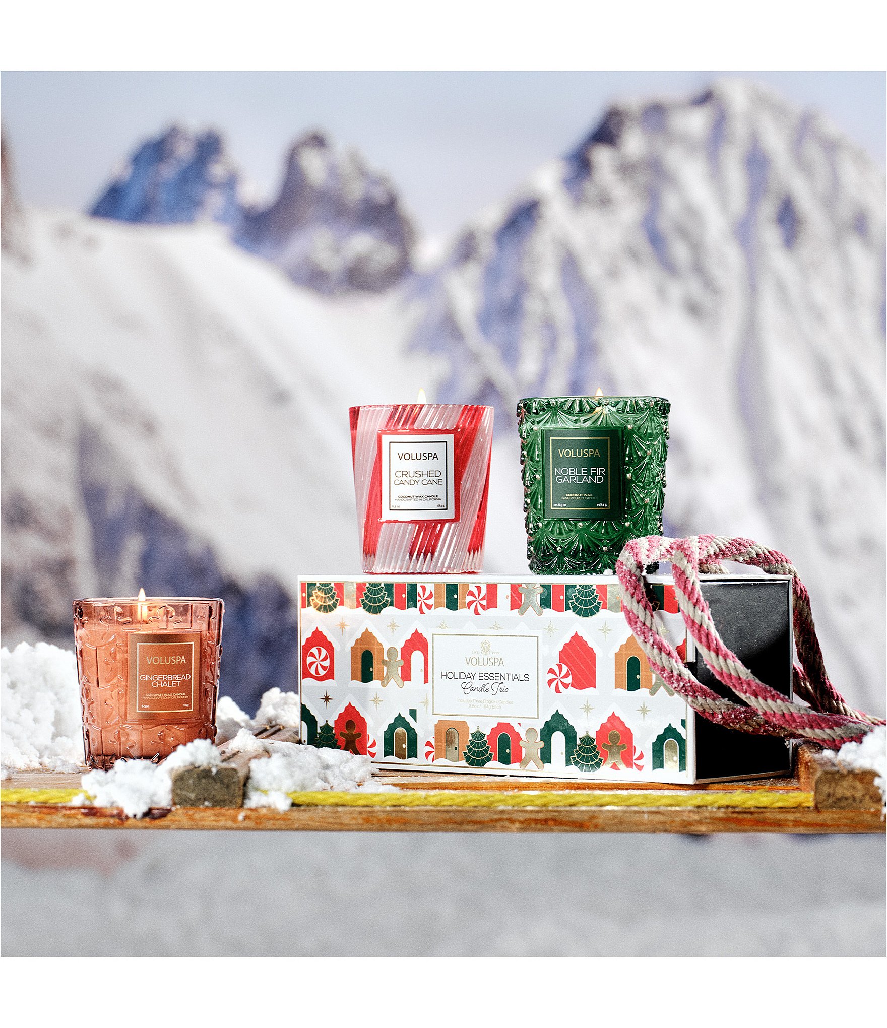 Voluspa Holiday Essentials Candle Assorted Gift Set Trio