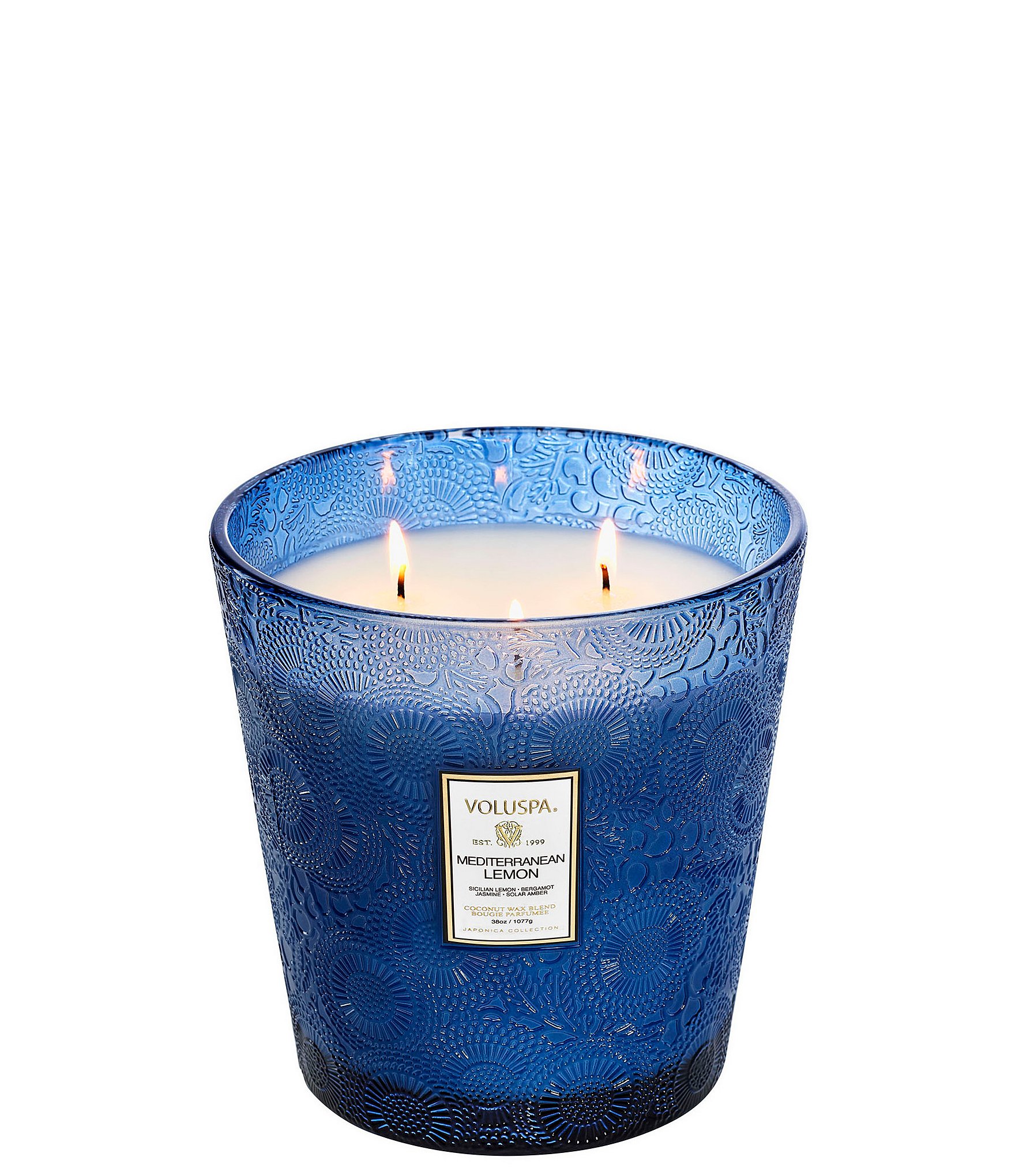 Voluspa Mediterranean Lemon 3-Wick Hearth Candle, 8 oz.