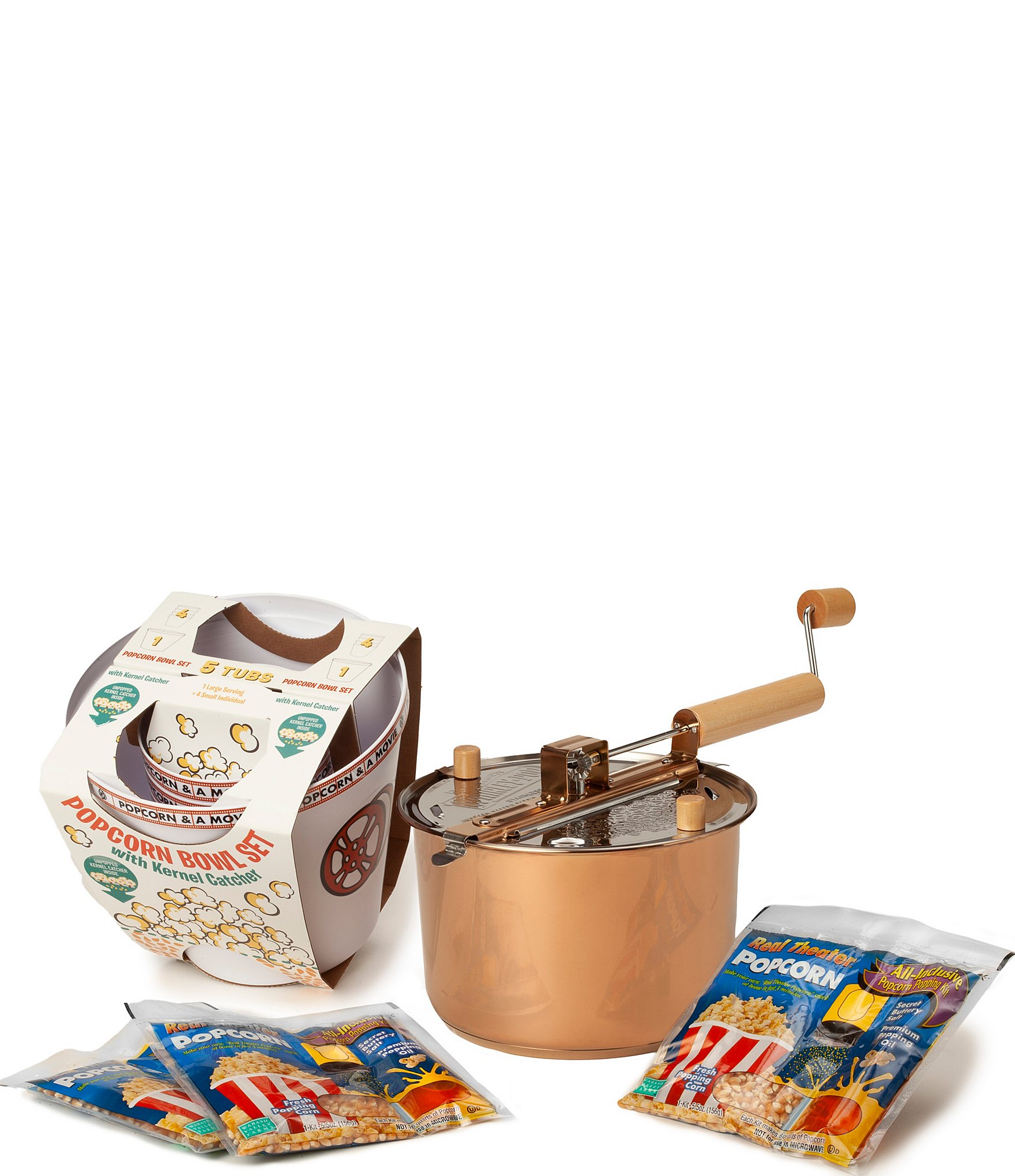 COPPER PLATED STAINLESS STEEL WHIRLEY-POP POPCORN MAKER