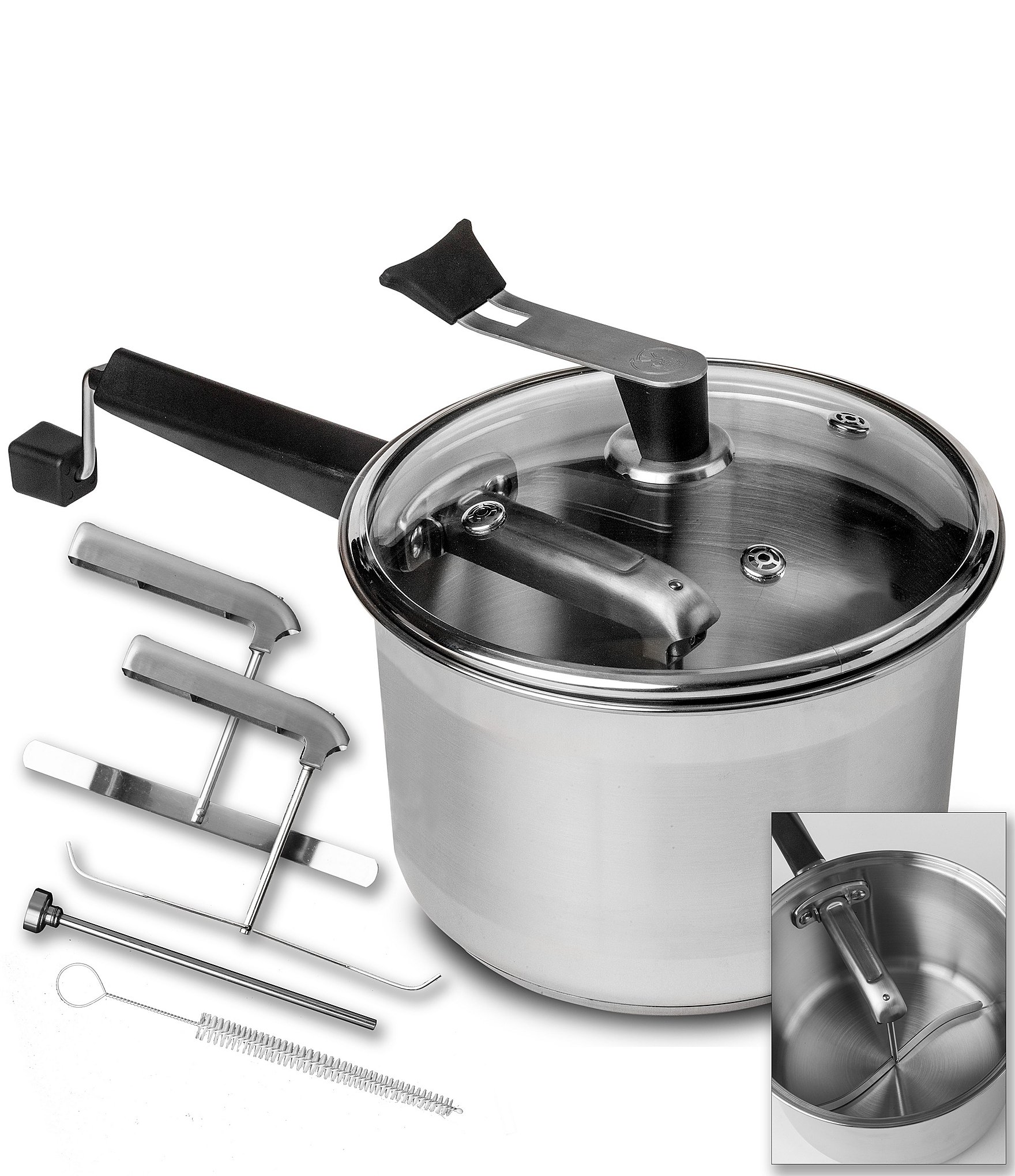 Wabash Valley Farms Stainless Steel Platinum Series Stovetop Popcorn Popper