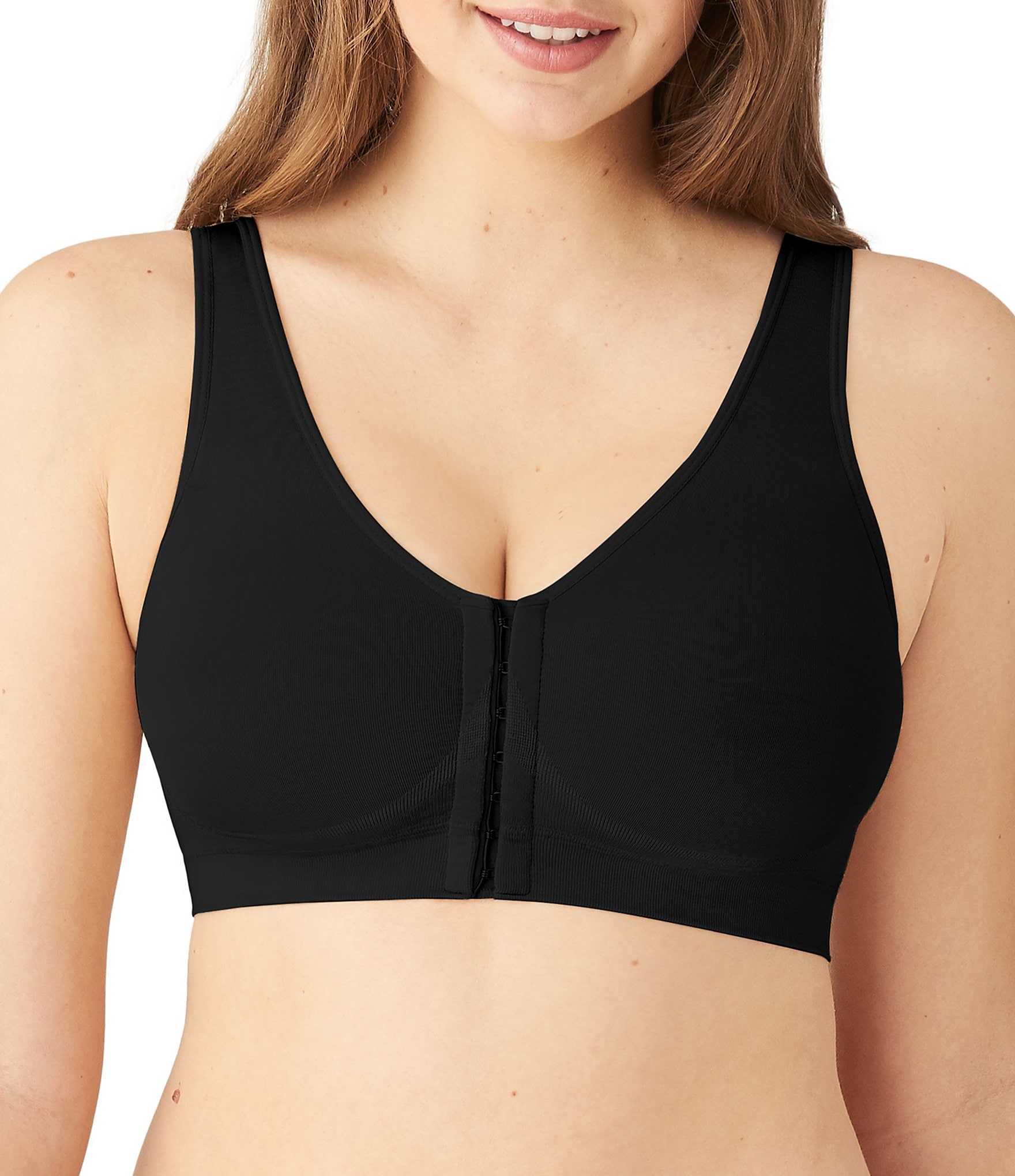 Just My Size Pure Comfort Front-Close Wirefree Bra : : Clothing,  Shoes & Accessories