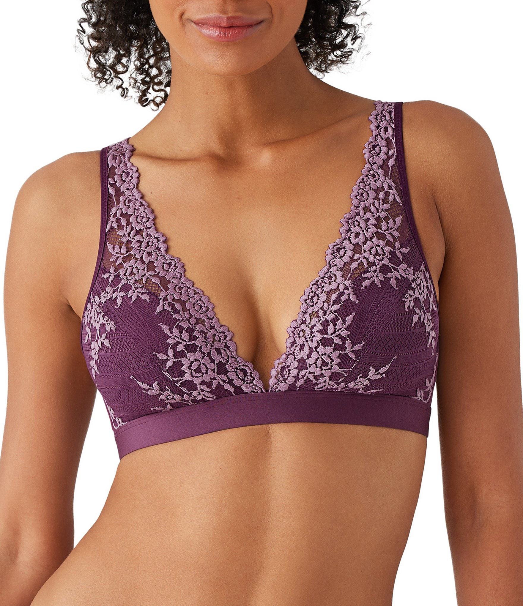 Wacoal At Ease Seamless Underwire Bra Size 34G Dusty Orchid Mauve Purple