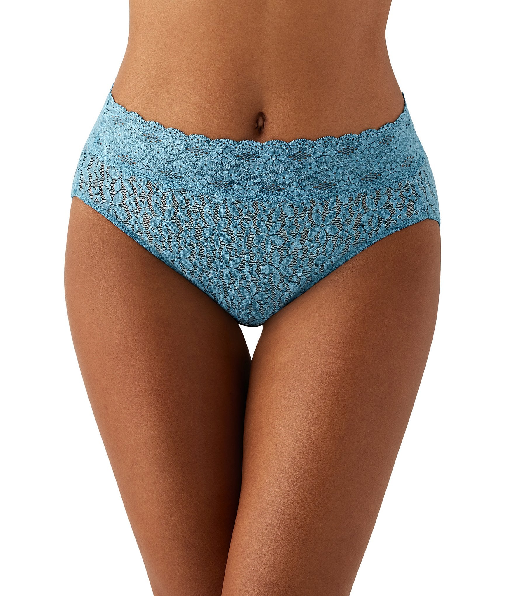 Wacoal Halo Lace Hi-Cut Floral Lace Brief Panty