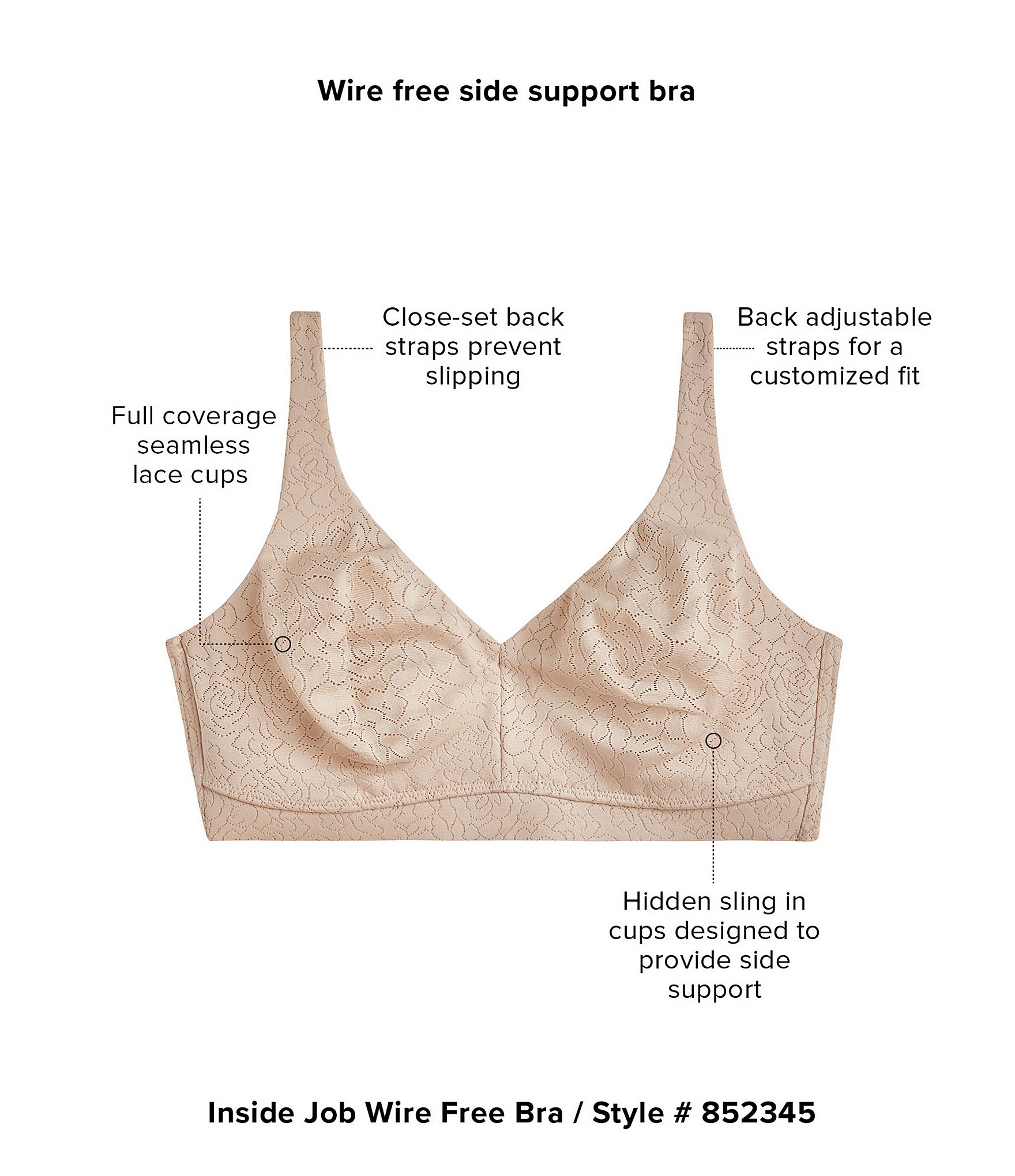 Wacoal Inside Job™ Wire-Free Side Support Bra
